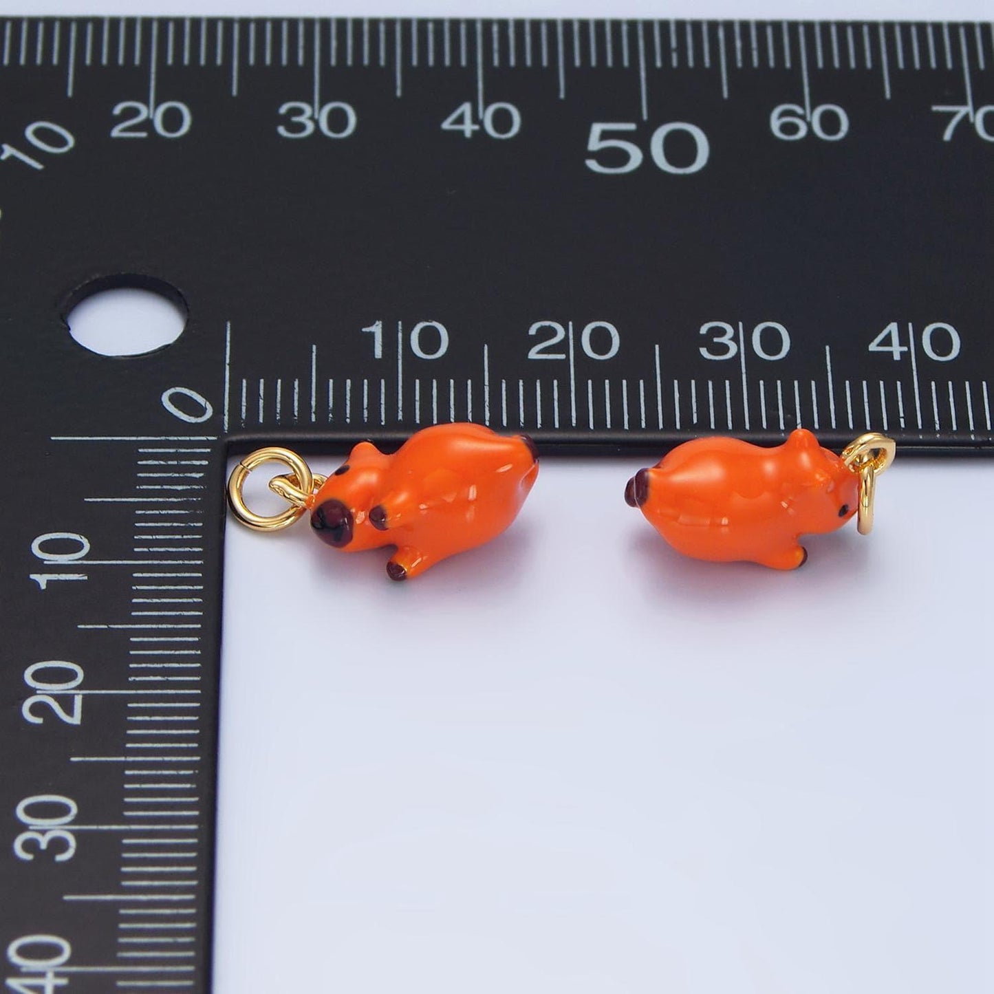 Cute capybara charms glass animal pendant diy jewelry making supply for bracelet necklace earring key chain tumbler charm x580