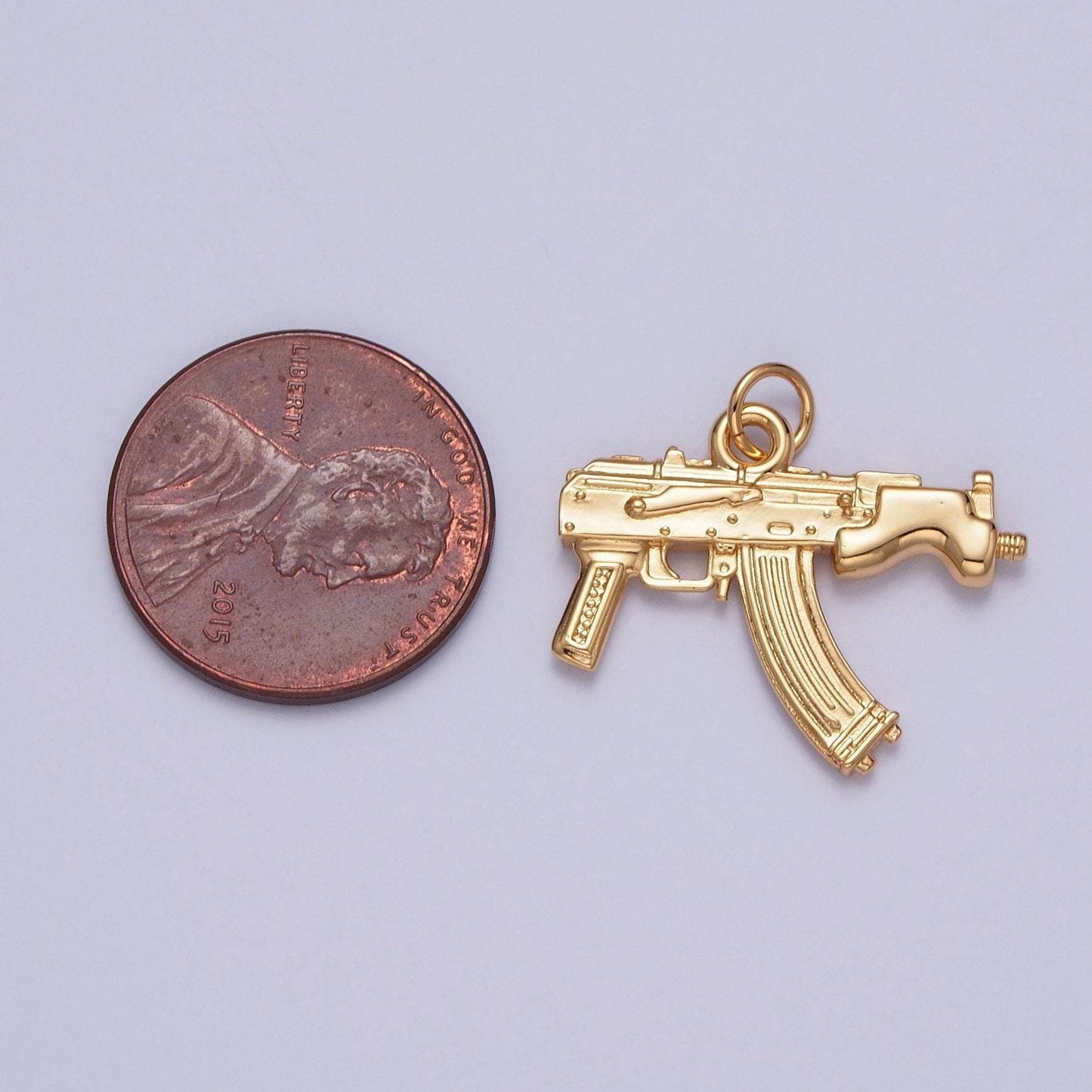 Sp89 semi-auto pistol pendant 24k gold plated gun charm, necklace bracelet charm pendant | x-147