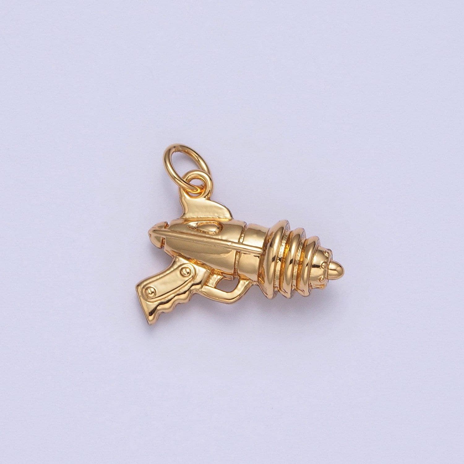 Space gun pendant 24k gold plated gun charm, necklace bracelet charm pendant | x-144