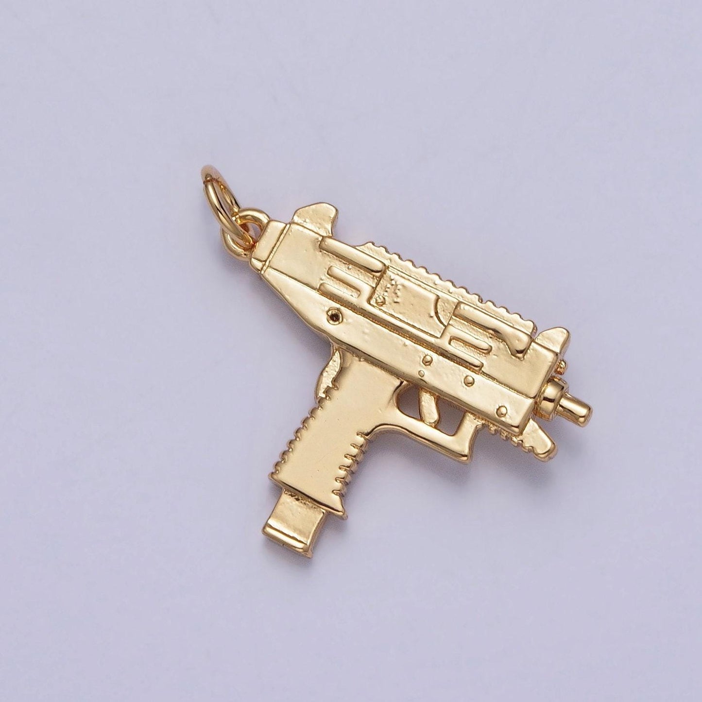 Hot glue gun pendant 24k gold plated gun charm, necklace bracelet charm pendant | x-143