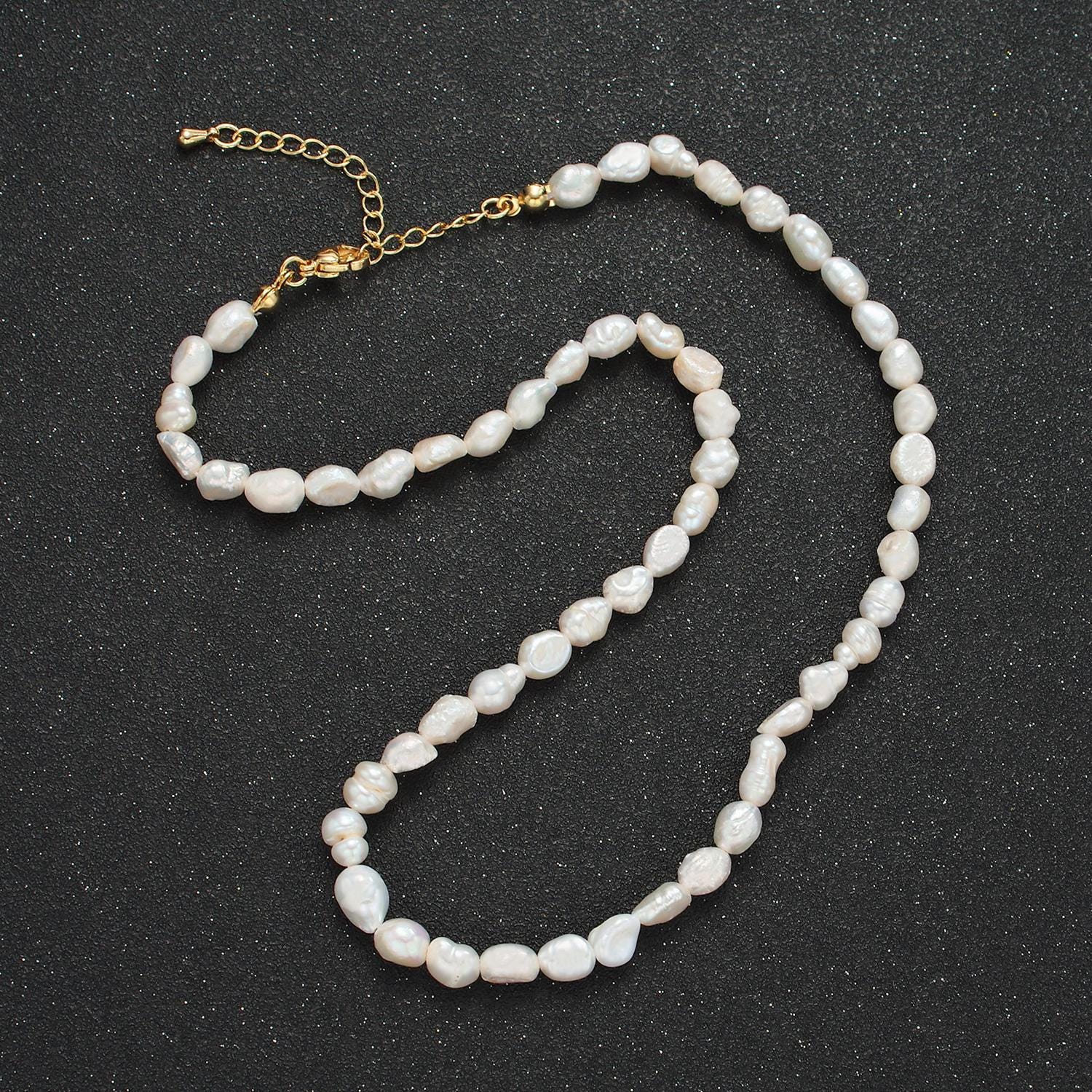 16 inch white pearl 16k gold filled necklace | wa-2657