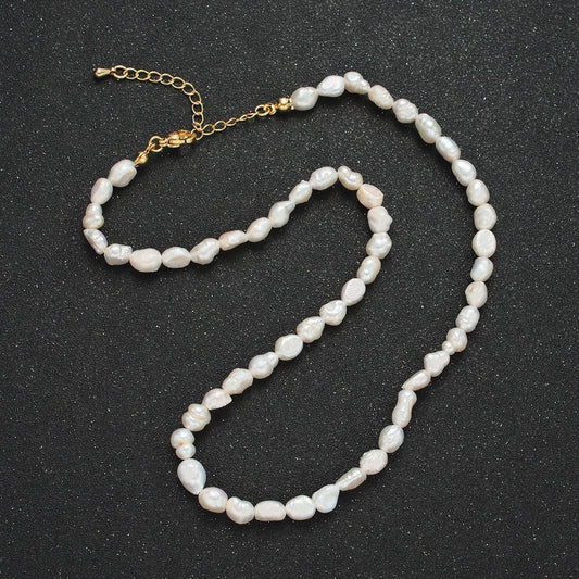 16 inch white pearl 16k gold filled necklace | wa-2657