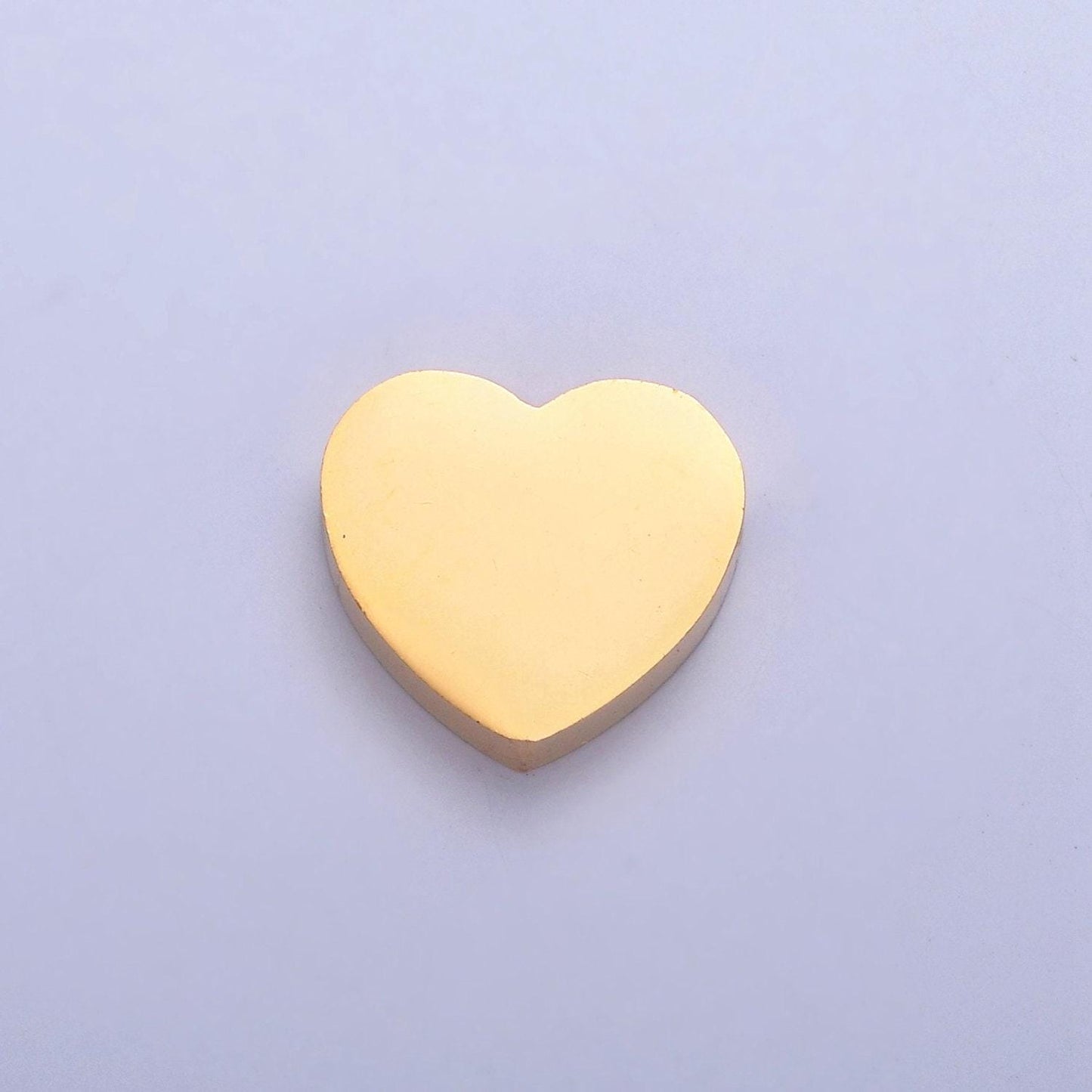 Gold, silver stainless steel dainty heart love charm hole spacer bead, for diy jewelry making european charms beaded bracelet | w-847, w-848