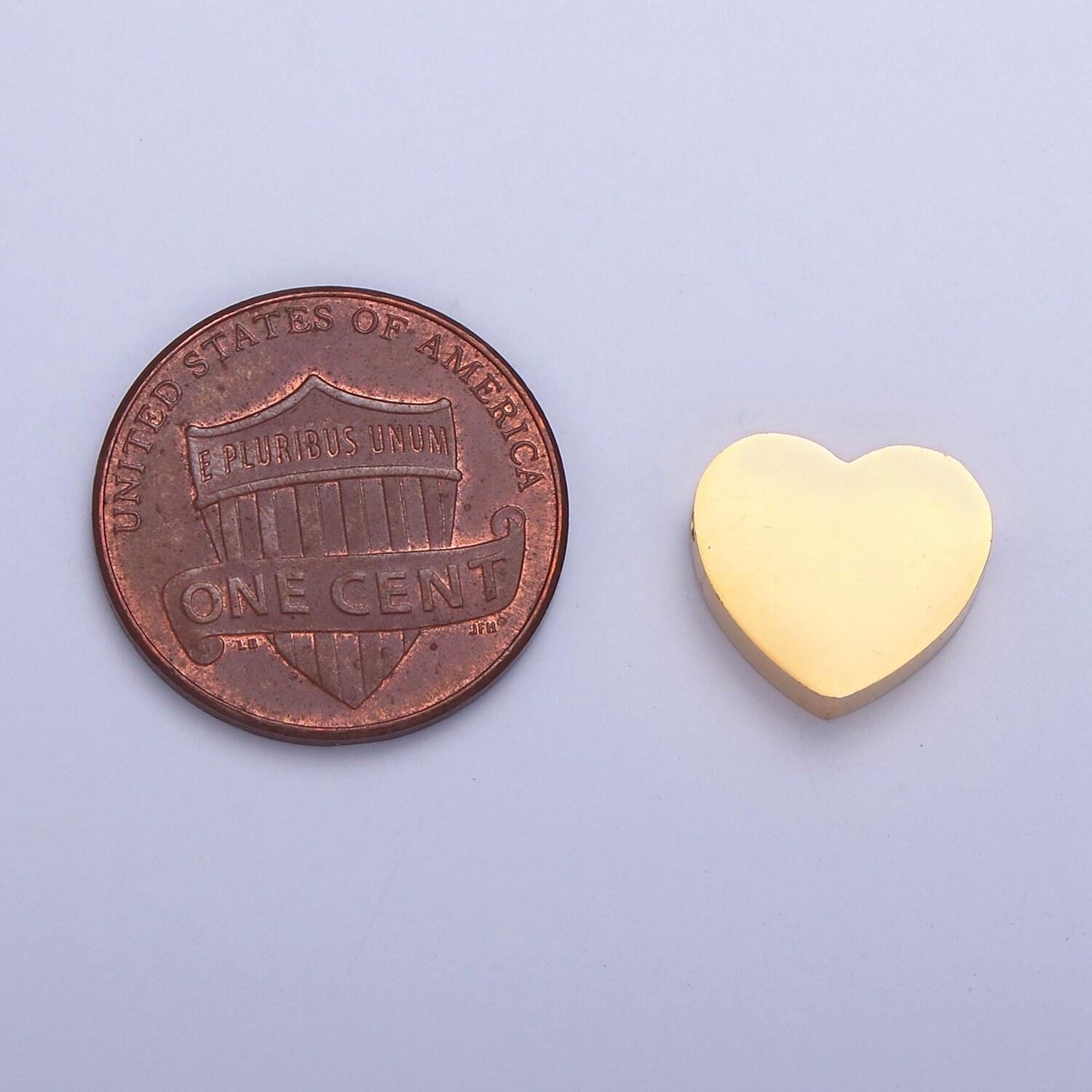 Gold, silver stainless steel dainty heart love charm hole spacer bead, for diy jewelry making european charms beaded bracelet | w-847, w-848