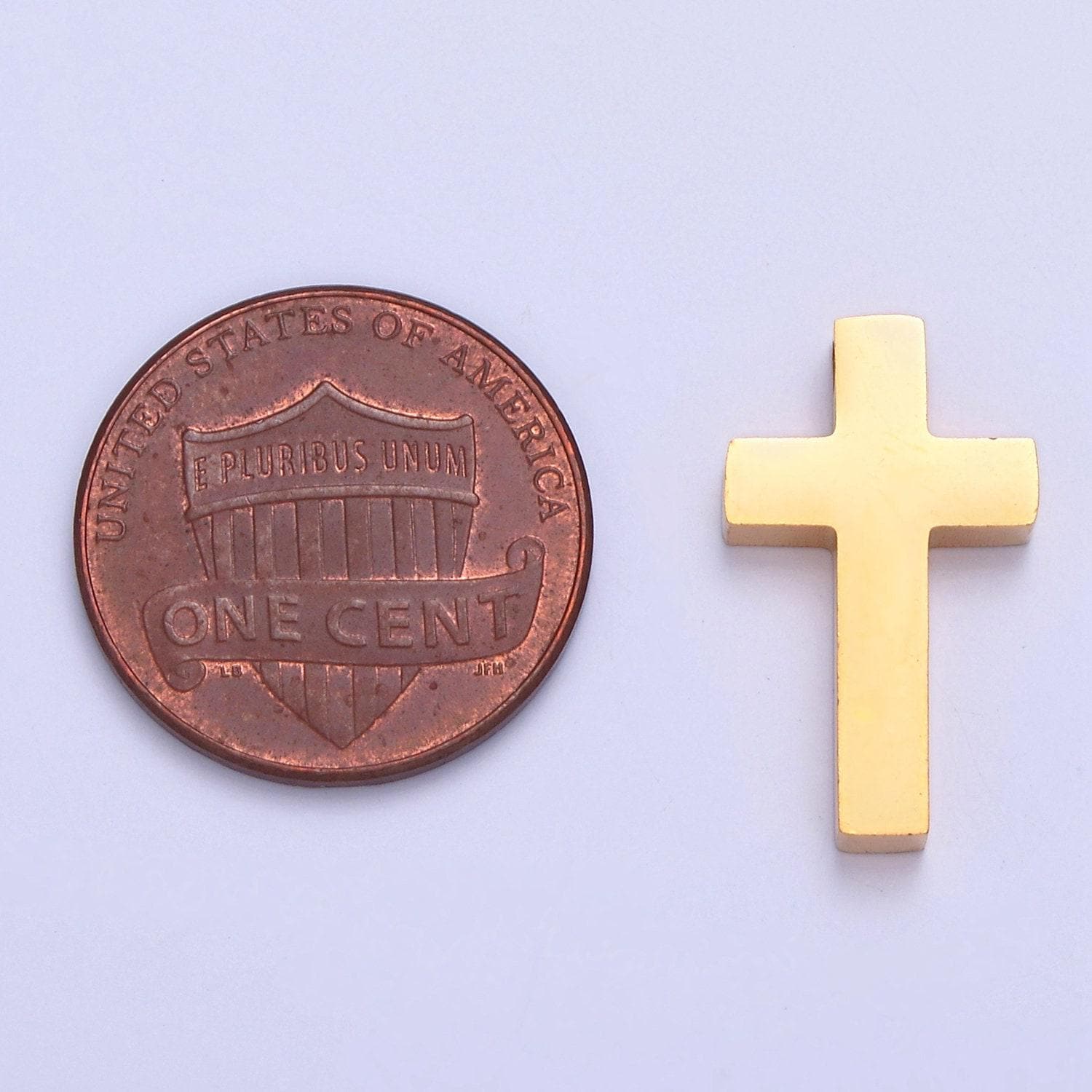 1pc stainless steel gold, silver large minimalist cross spacer bead, for diy jewelry making european charms beaded bracelet | w-839, w-840