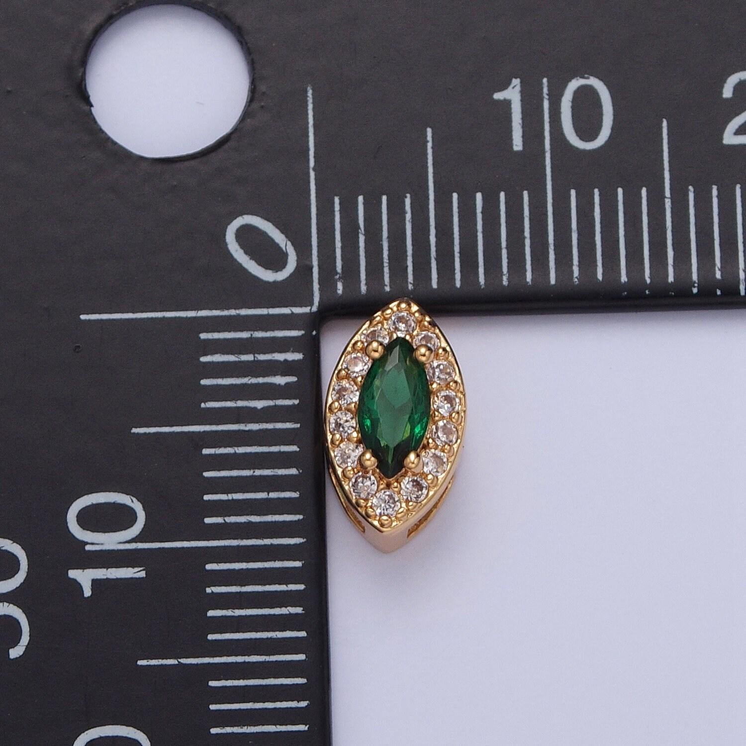 24k gold filled dainty elegant spheroid gemstones cubic zirconia cz beaded-edge pendant charm for jewelry necklace making