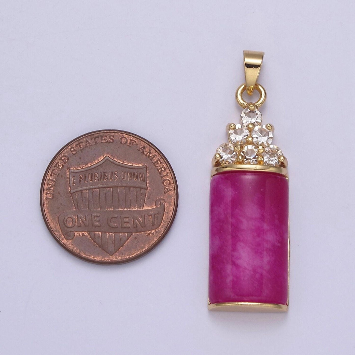 Purple jade pendant vintage design micro pave silver drop charm for necklace w-634