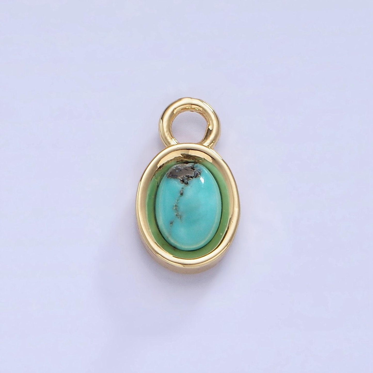 14k gold filled red carnelian oval bezel cut charm turquoise bead stone charm | w585
