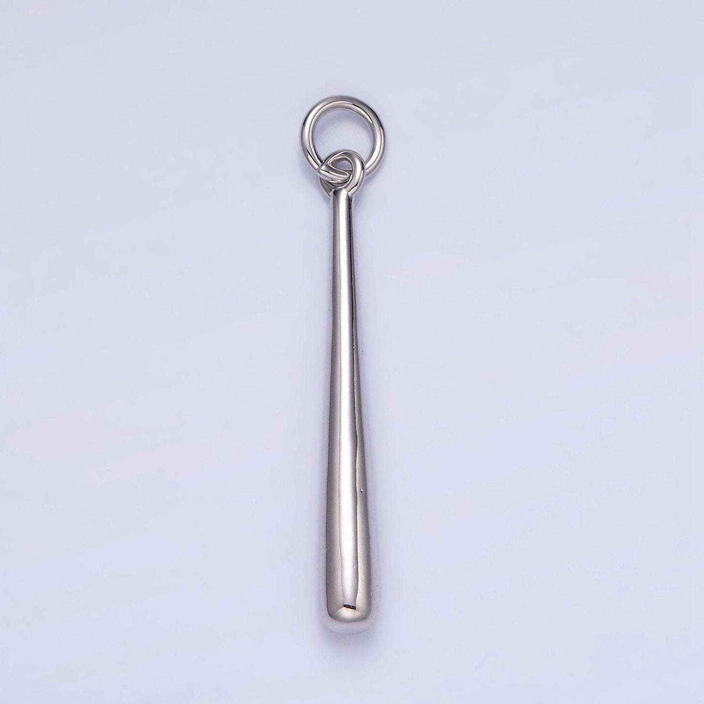 Dainty slim long baseball stick charm 14k gold filled charm pendant | w-507