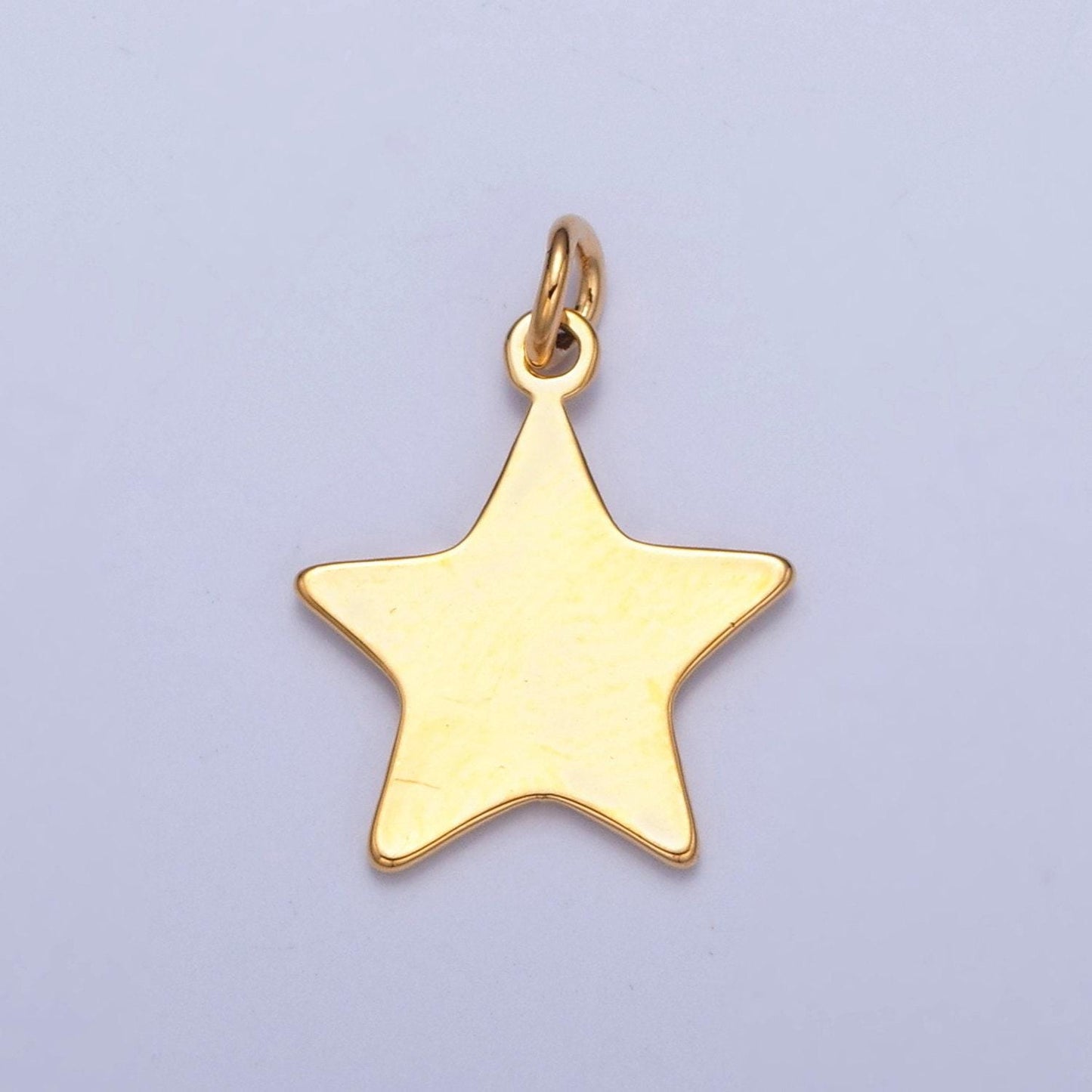 Gold filled celestial star charm, minimalist five pointed north star for diy jewelry making, w-152