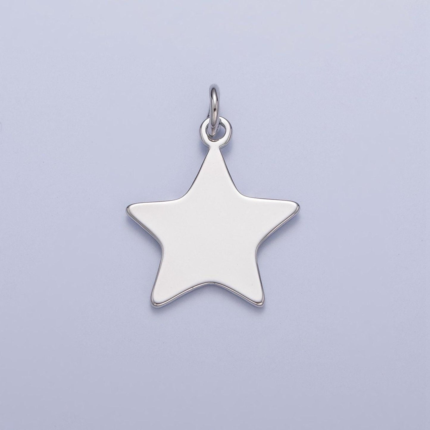 Gold filled celestial star charm, minimalist five pointed north star for diy jewelry making, w-152