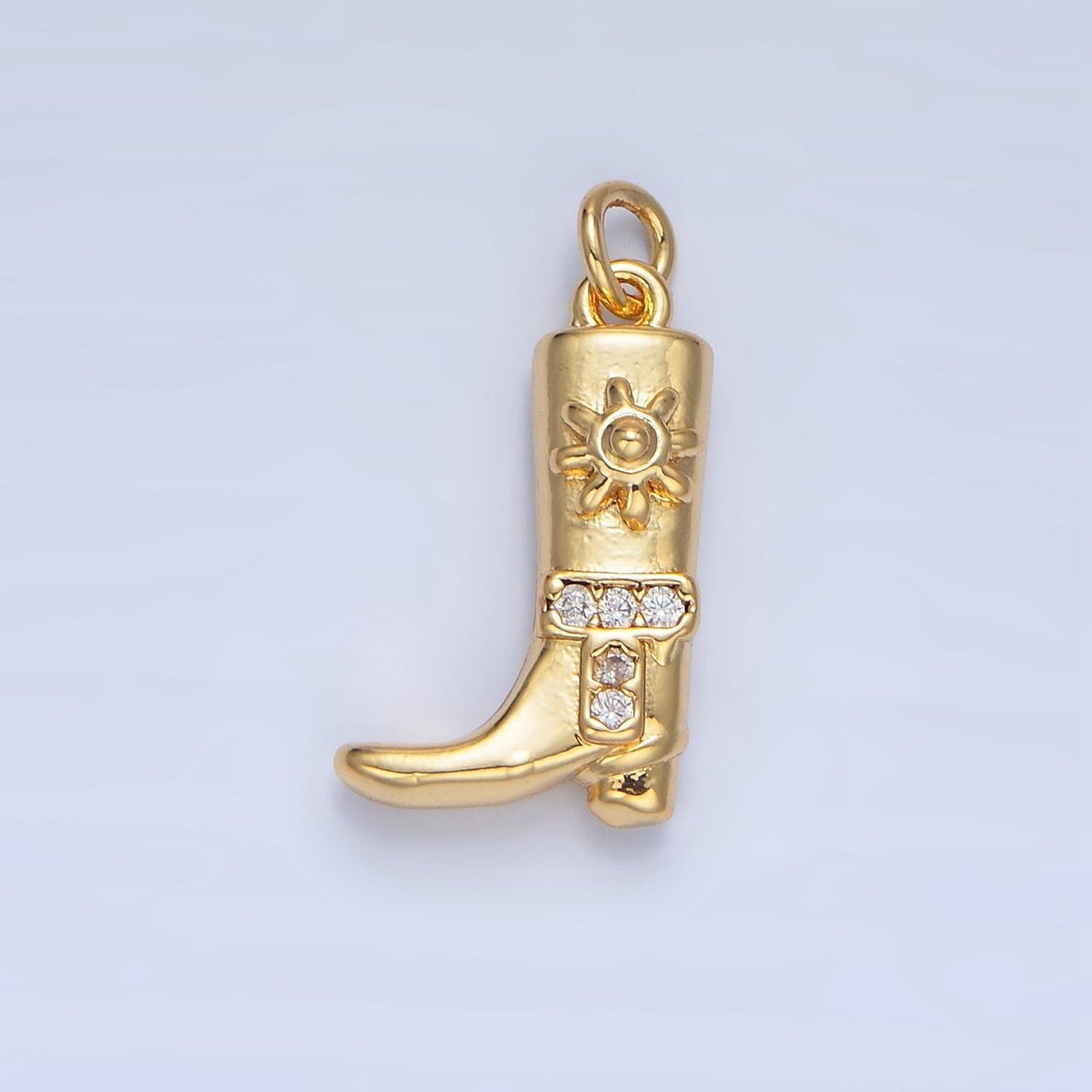 24k gold filled cowboy boot charm, gold western boots charm for necklace or bracelet, cowgirl charm, rodeo cowgirl jewelry | w076