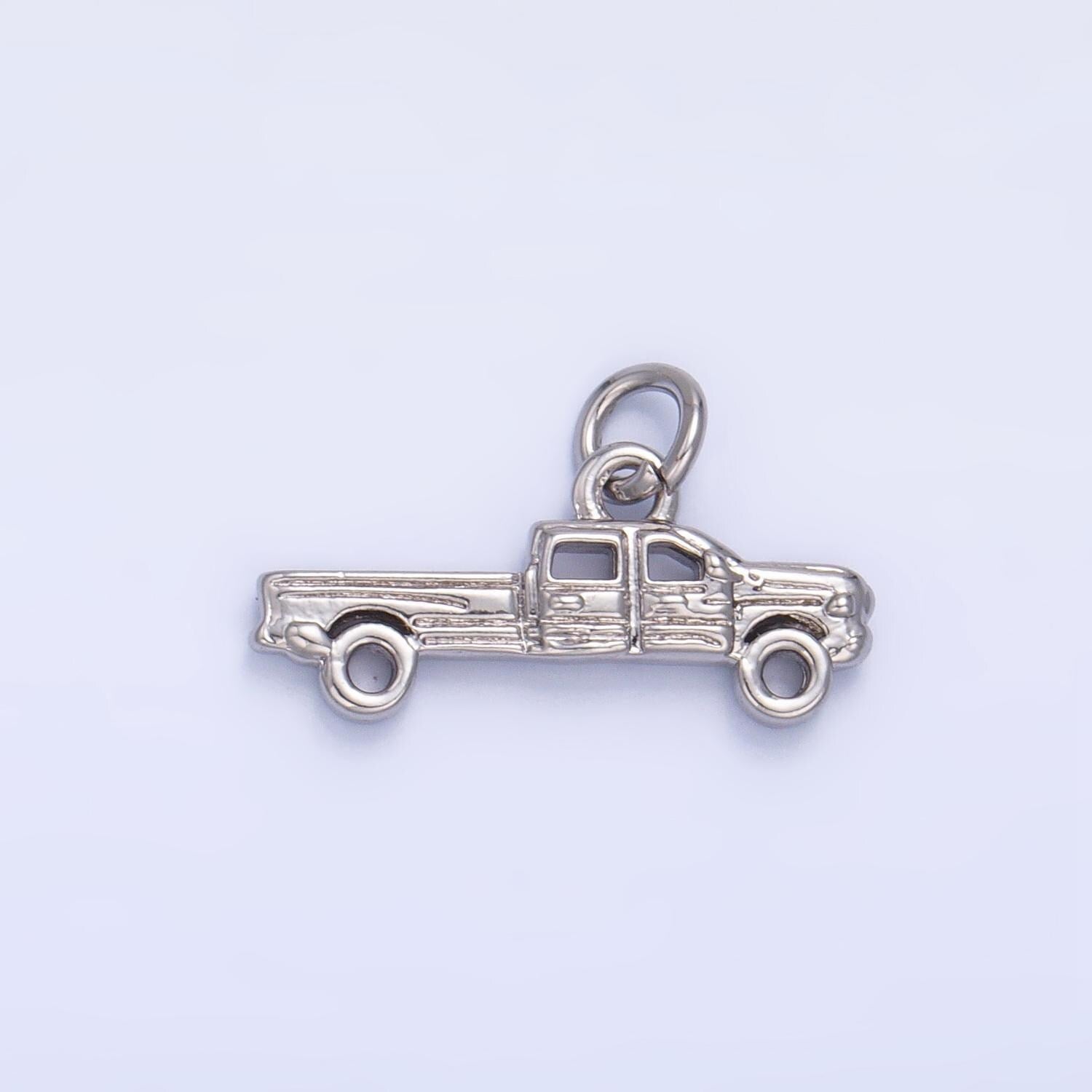 Mini gold pick up truck car charm for necklace bracelet pendant antique car design mix charm road truck inspired w077