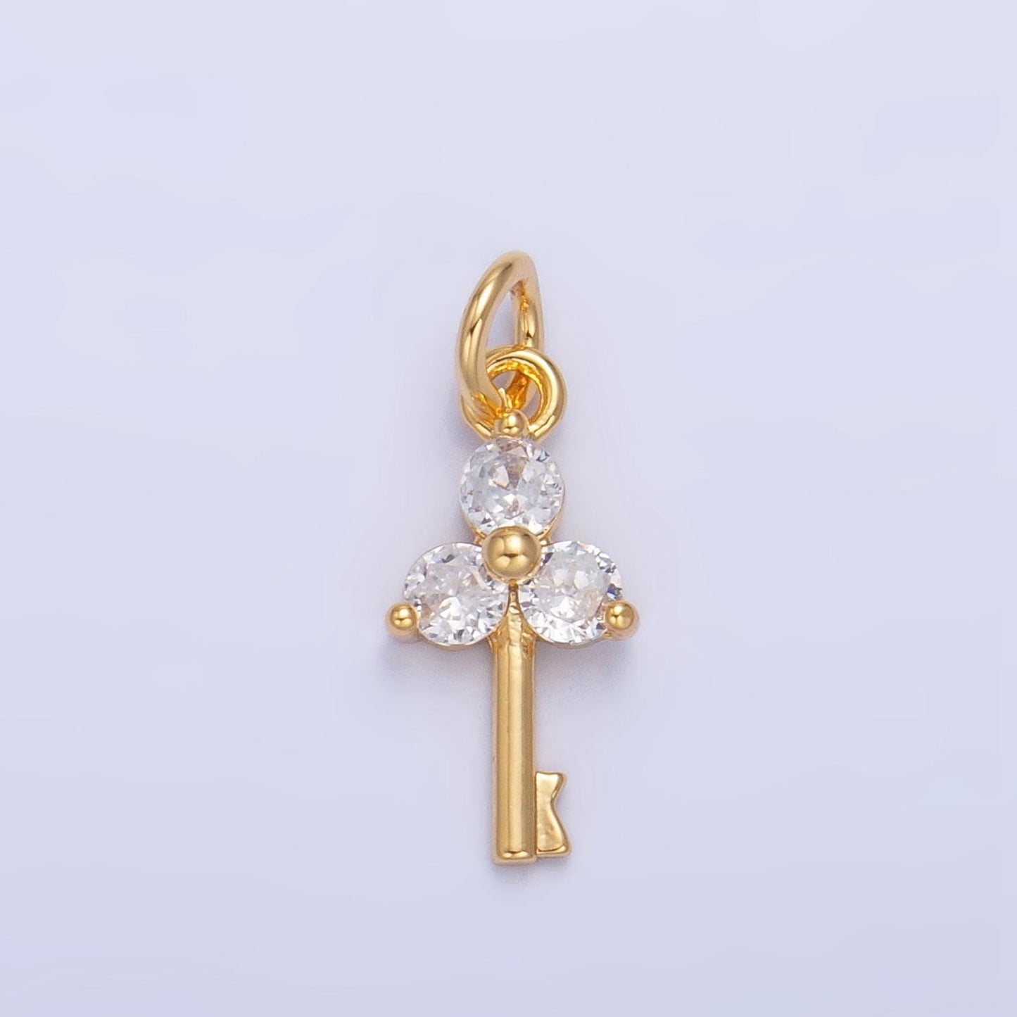 Micro pave gold key charms, mini lock charms, padlock pendant, lock charm, lock pendant, padlock necklace bracelet earring charm w044