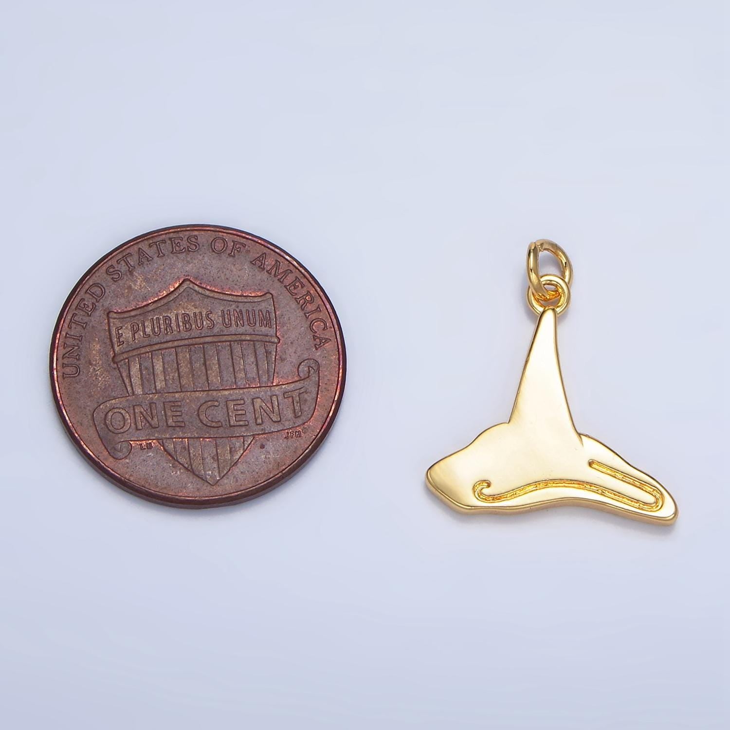 Dainty witch hat charm 18k gold filled wizard sorcerer hat pendant for halloween jewelry making supply wicked jewelry w015