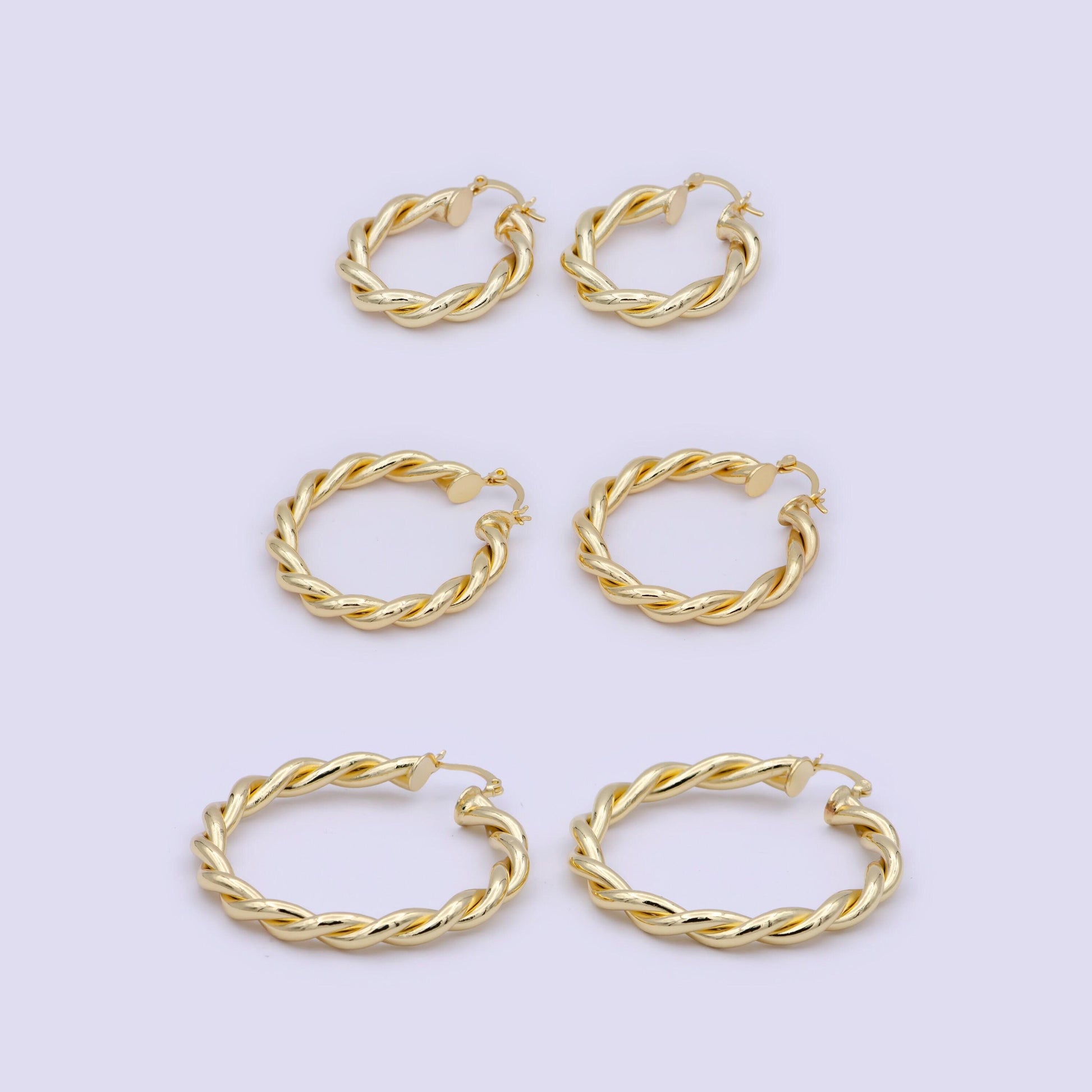 Gold circle twisted hoop, 24k gold fill hoop, twisted hoop, gold hoop earrings, dainty minimalist hoops wholesale jewelry t-335
