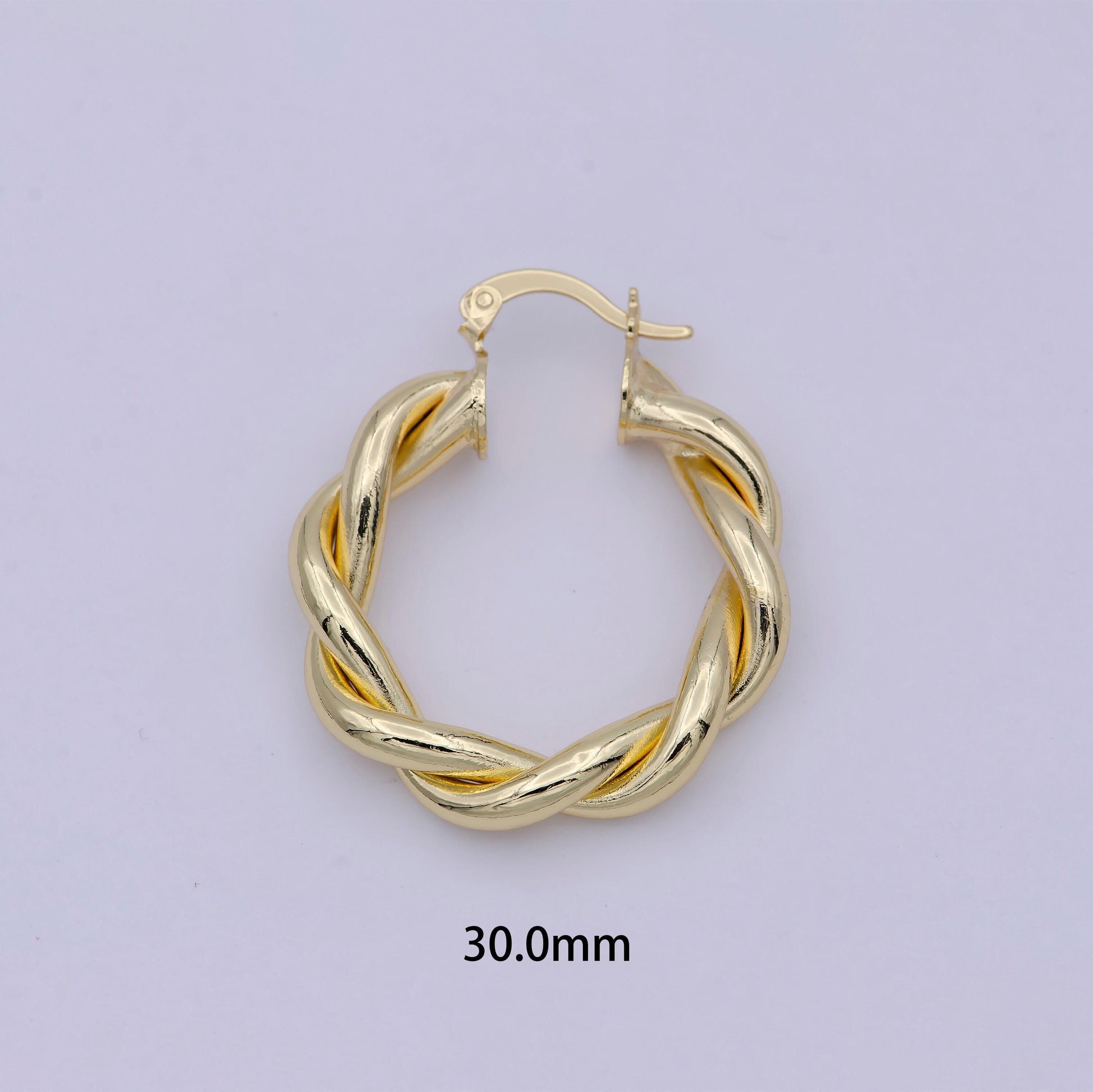 Gold circle twisted hoop, 24k gold fill hoop, twisted hoop, gold hoop earrings, dainty minimalist hoops wholesale jewelry t-335
