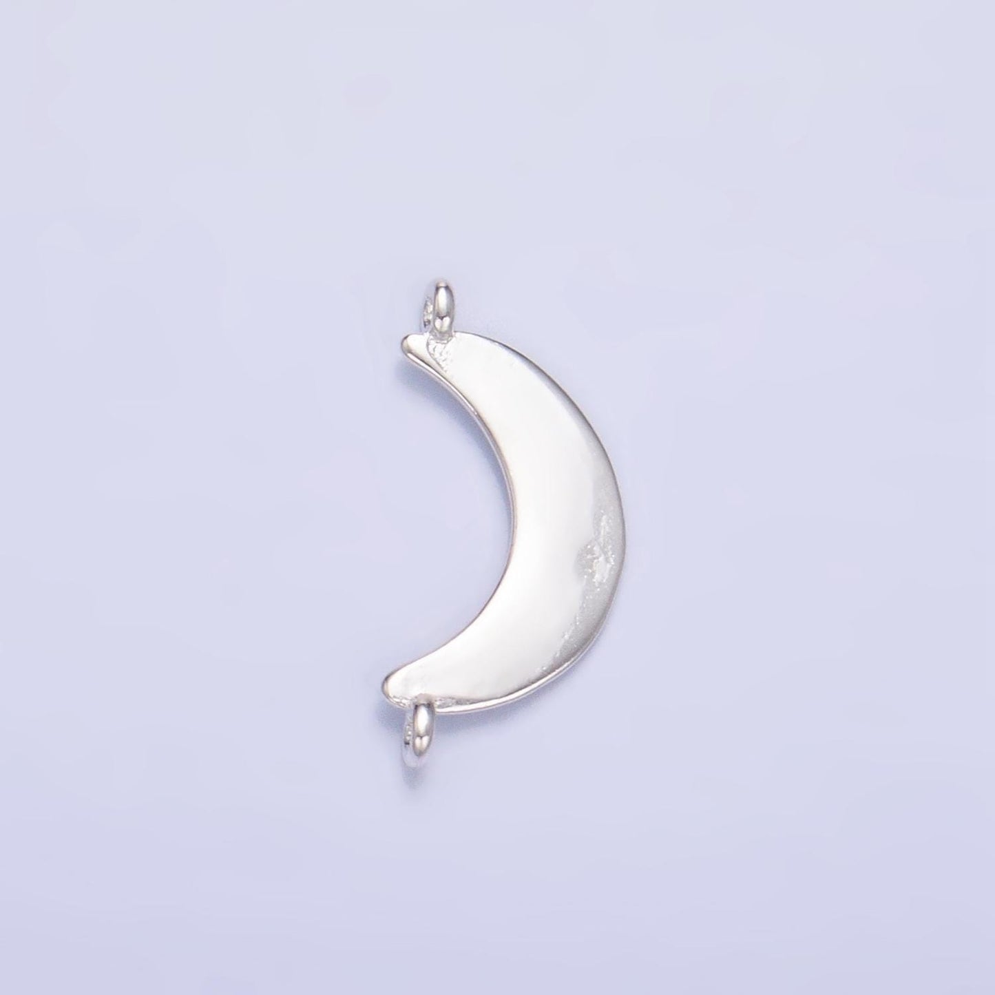 Dainty s925 sterling silver crescent moon charm connector gold vermeil moon link connector for bracelet necklace celestial jewelry | sl-512