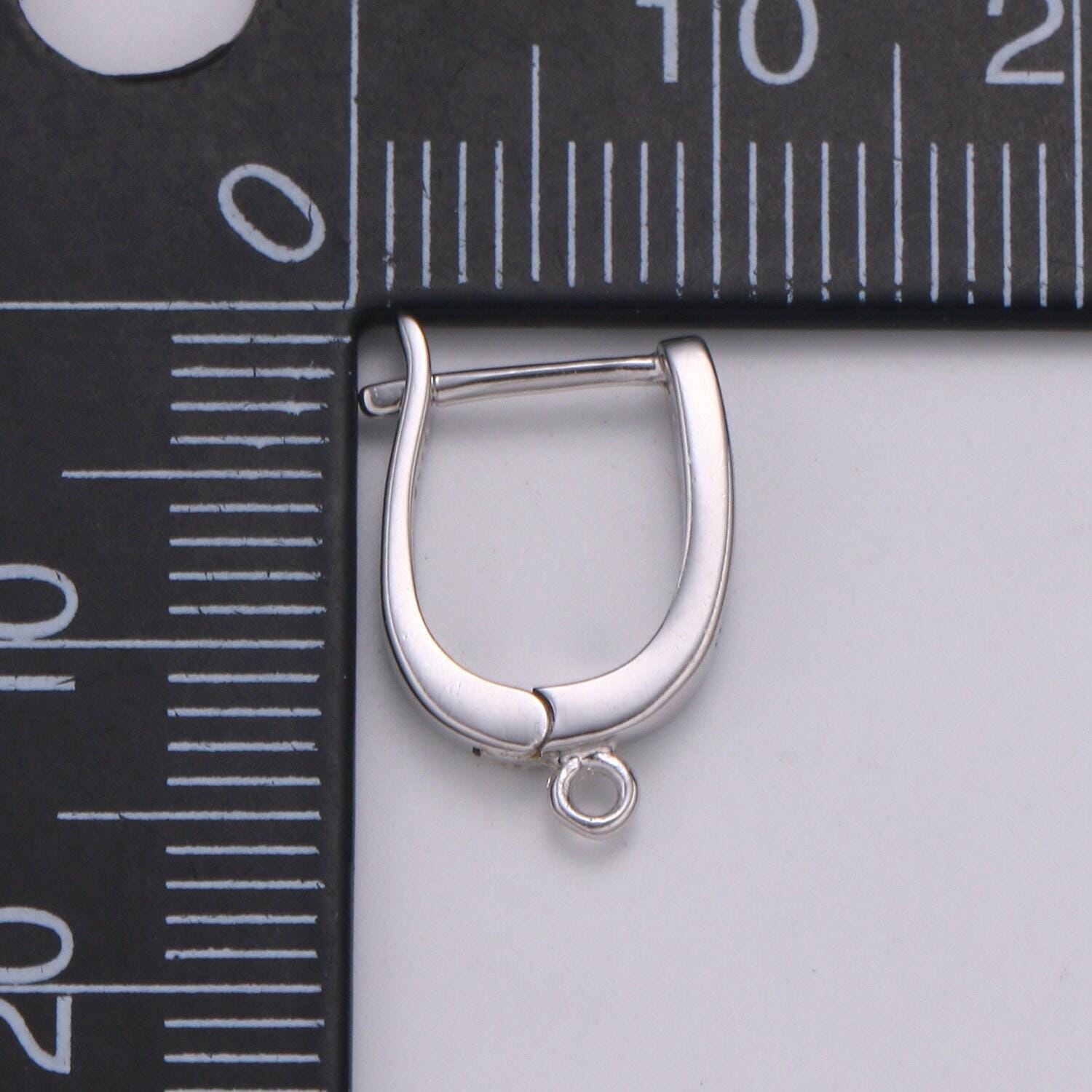 1 pair 925 sterling silver easy snap earring with jump ring, cz lever hoops for diy earring jewelry, snap click on earring,roundshape,sl-229