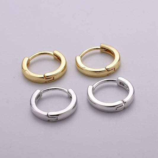 Minimalist huggie hoop earring, tiny round hoop earring minimalist cartilage huggee hoop earring 14k gold earring