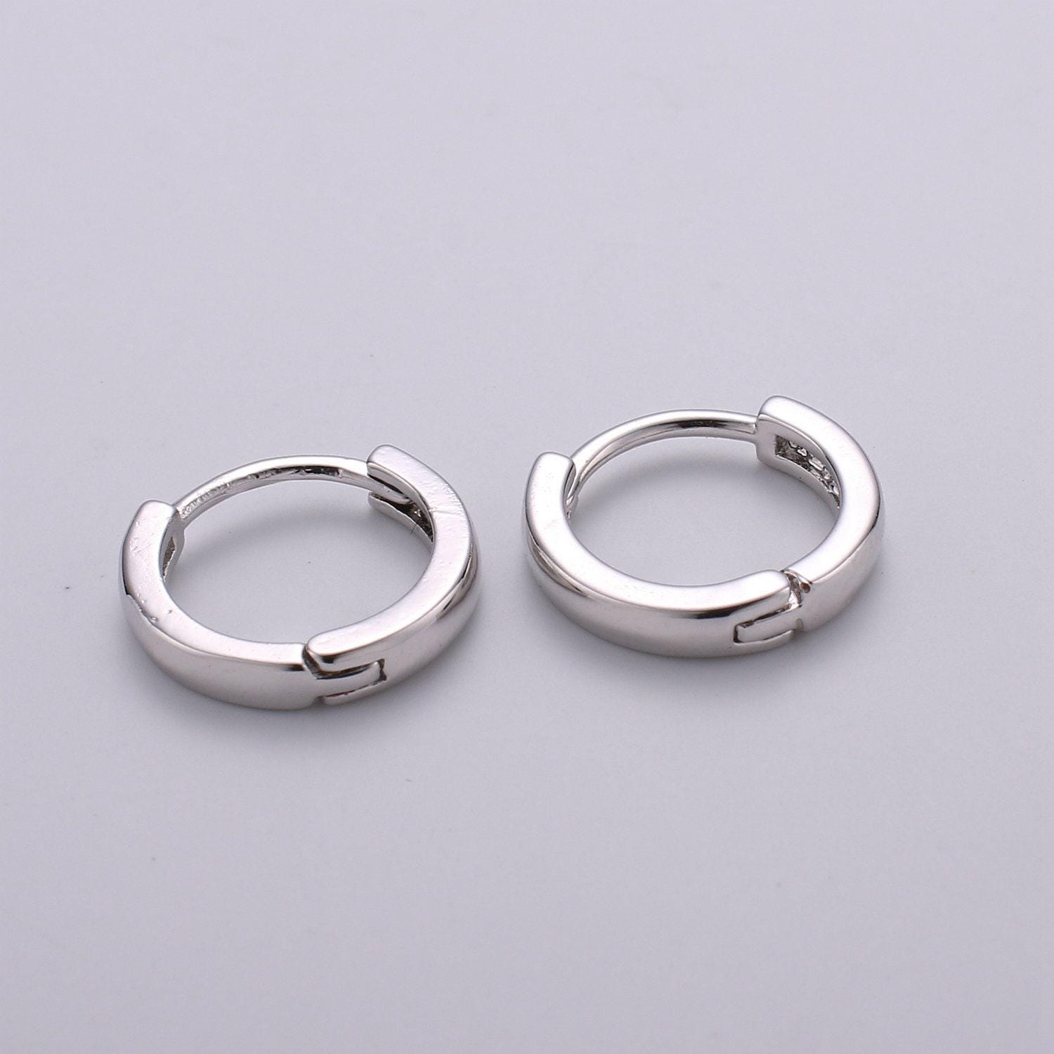 Minimalist huggie hoop earring, tiny round hoop earring minimalist cartilage huggee hoop earring 14k gold earring