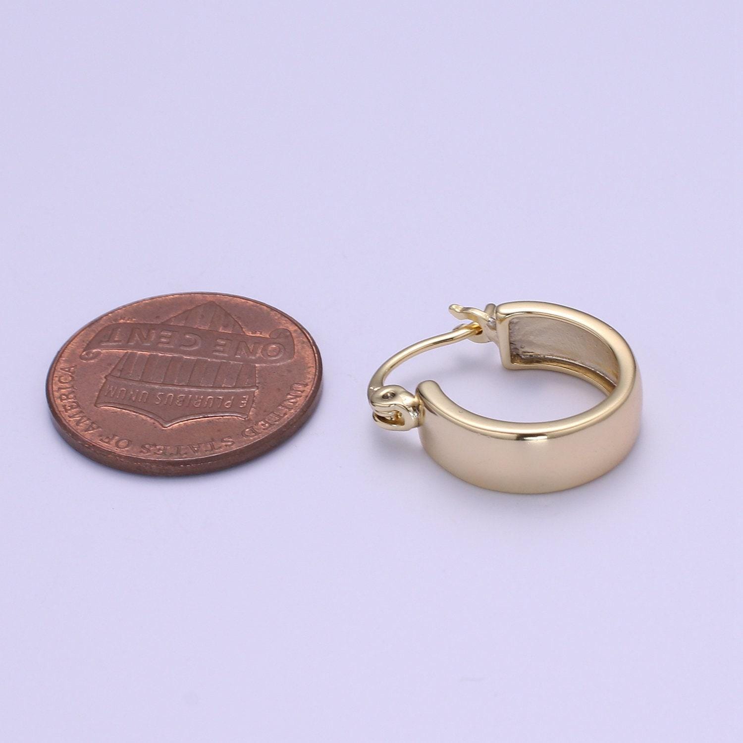 14k gold fliled lightweight hoops | 15mm | gold hoop earrings for women