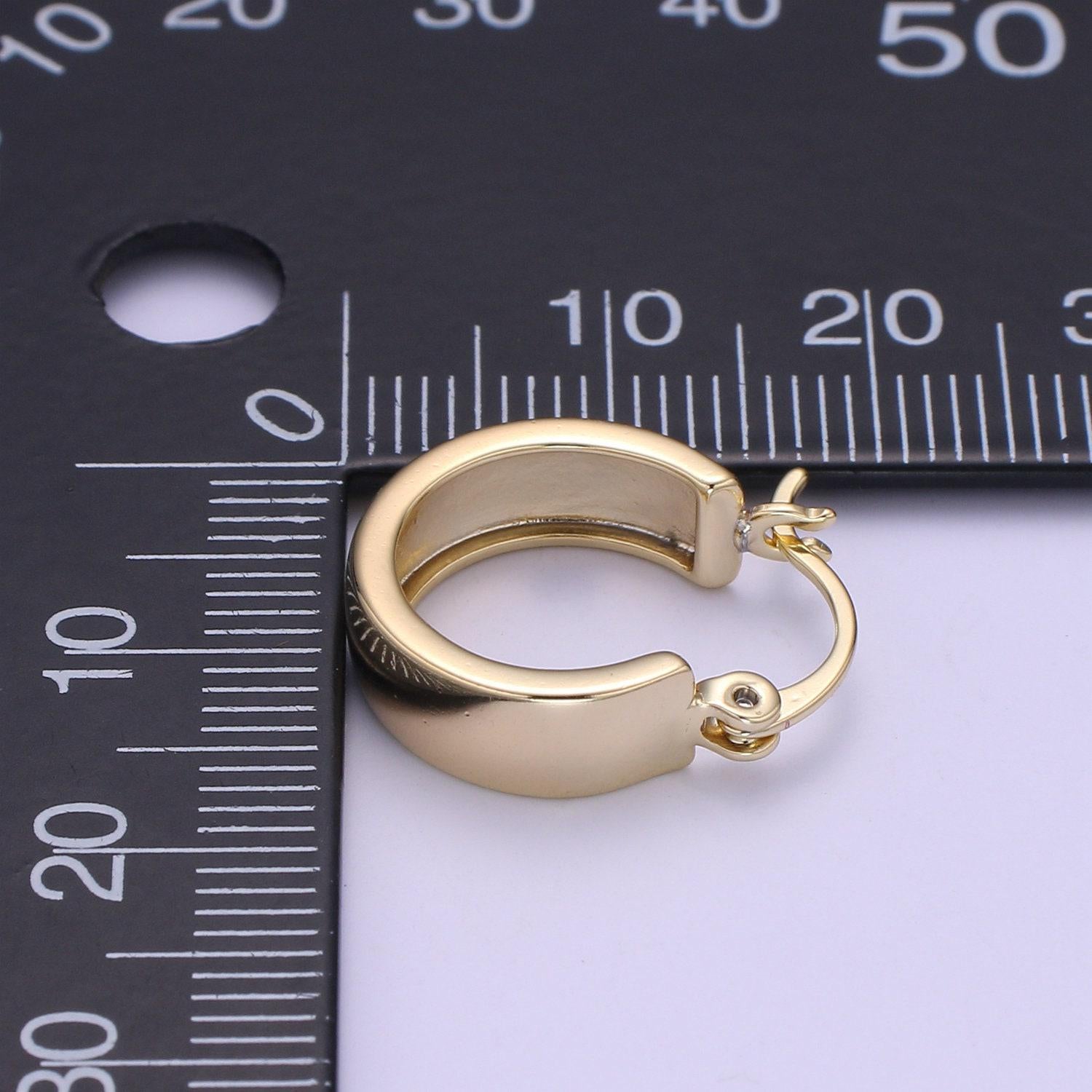 14k gold fliled lightweight hoops | 15mm | gold hoop earrings for women