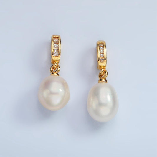 Beautiful white oval pear pearl charm teardrop genuine freshwater wedding pearls pendant with hinged pull clasp charm bail necklace p1873