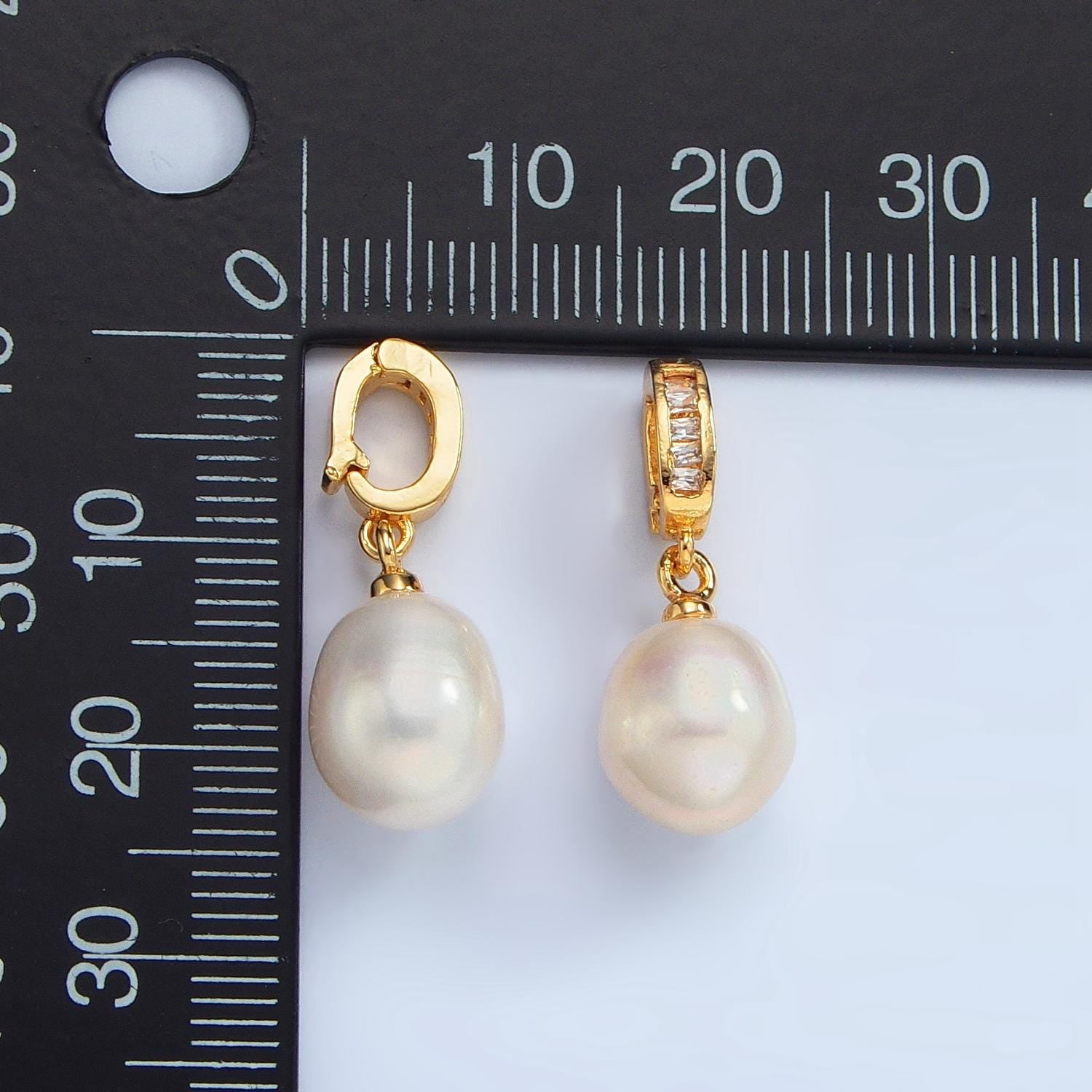 Beautiful white oval pear pearl charm teardrop genuine freshwater wedding pearls pendant with hinged pull clasp charm bail necklace p1873