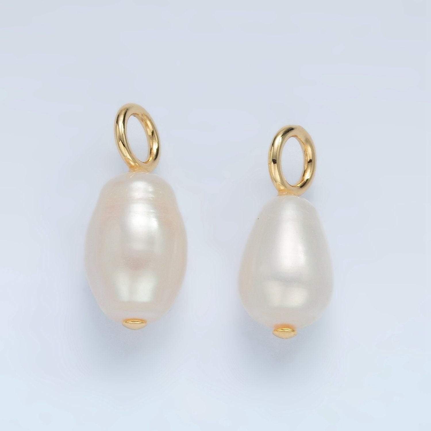 24mm freshwater pearl drop gold filled pendant | p-1863