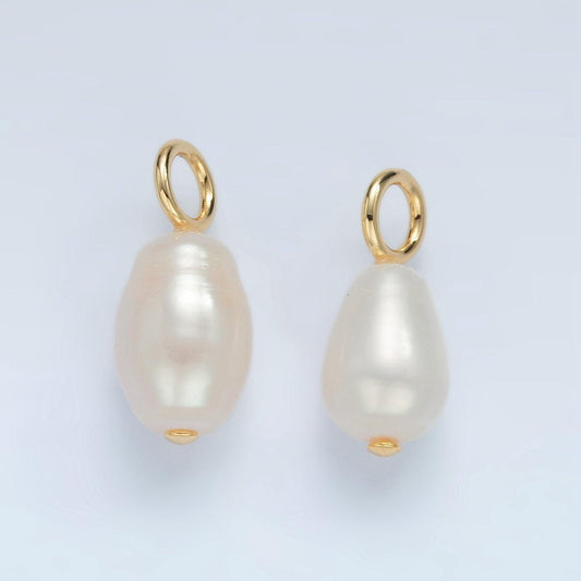 24mm freshwater pearl drop gold filled pendant | p-1863