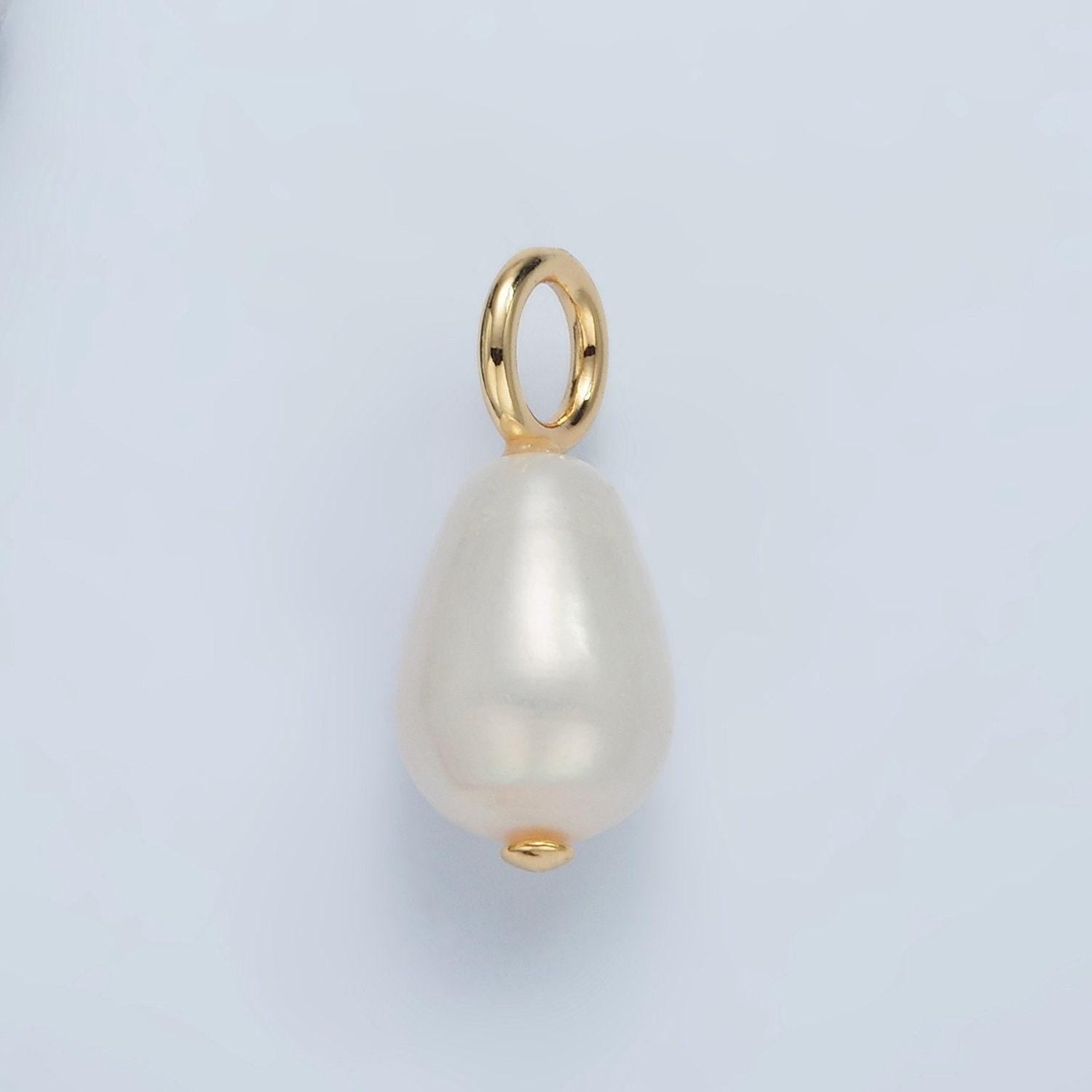 24mm freshwater pearl drop gold filled pendant | p-1863