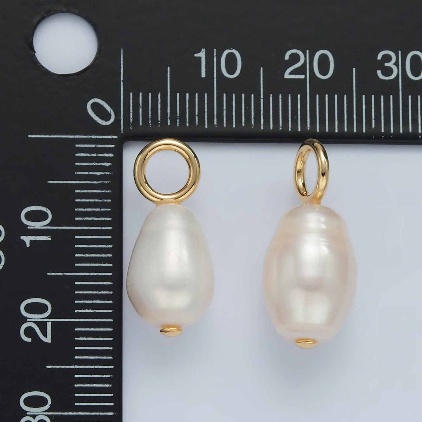 24mm freshwater pearl drop gold filled pendant | p-1863