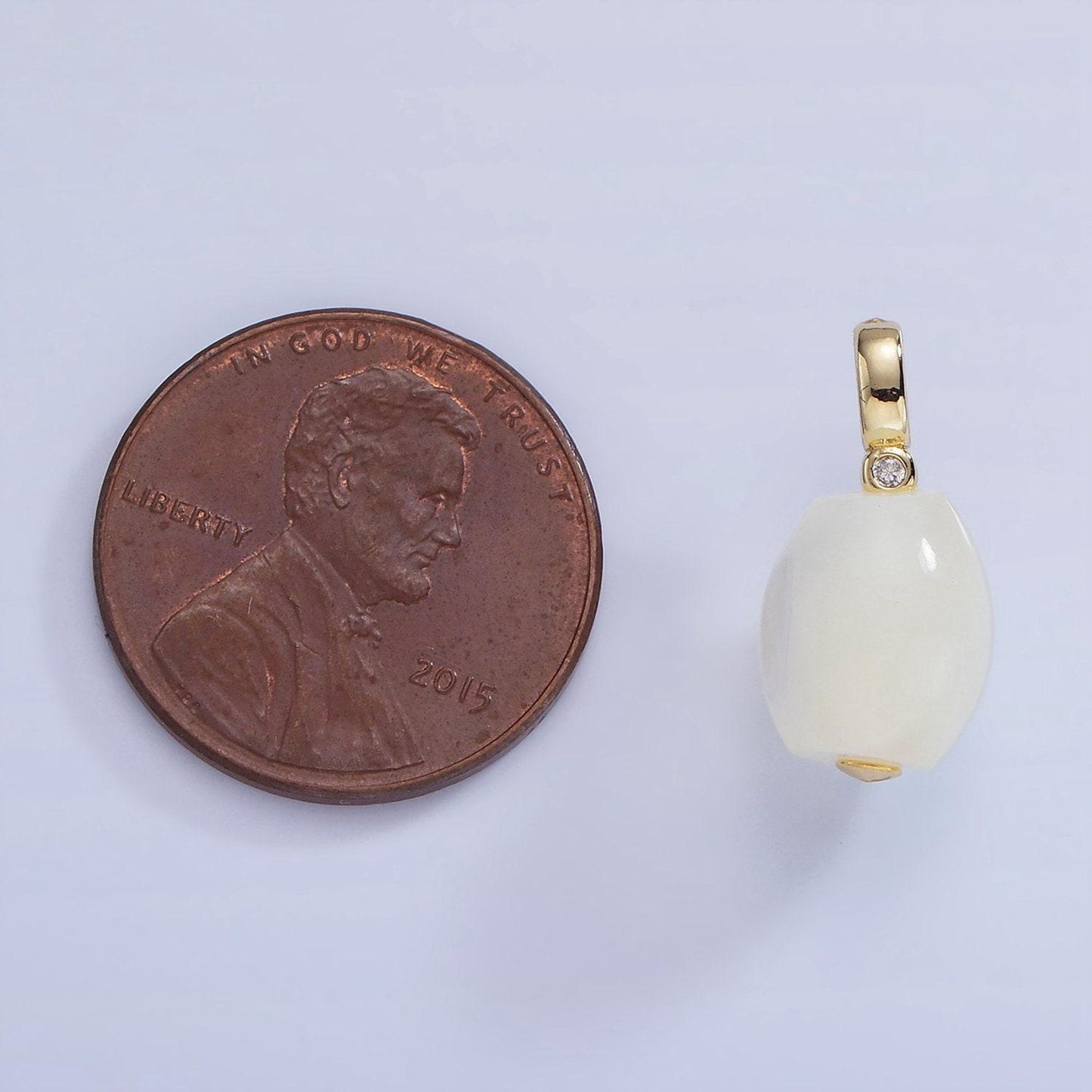 Beautiful white oval pear pearl charm teardrop genuine freshwater wedding pearls pendant p1789