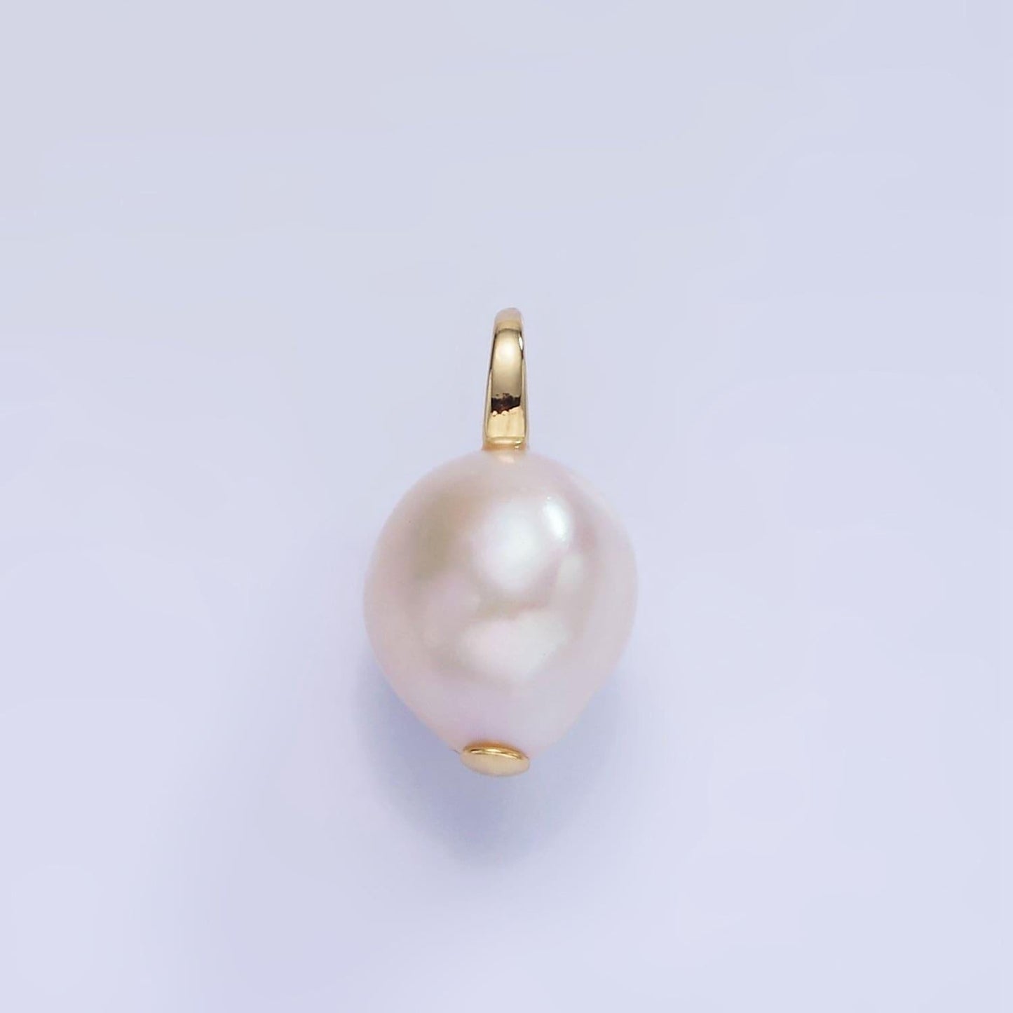 14k gold filled 16mm baroque freshwater pearl drop pendant | p-1728