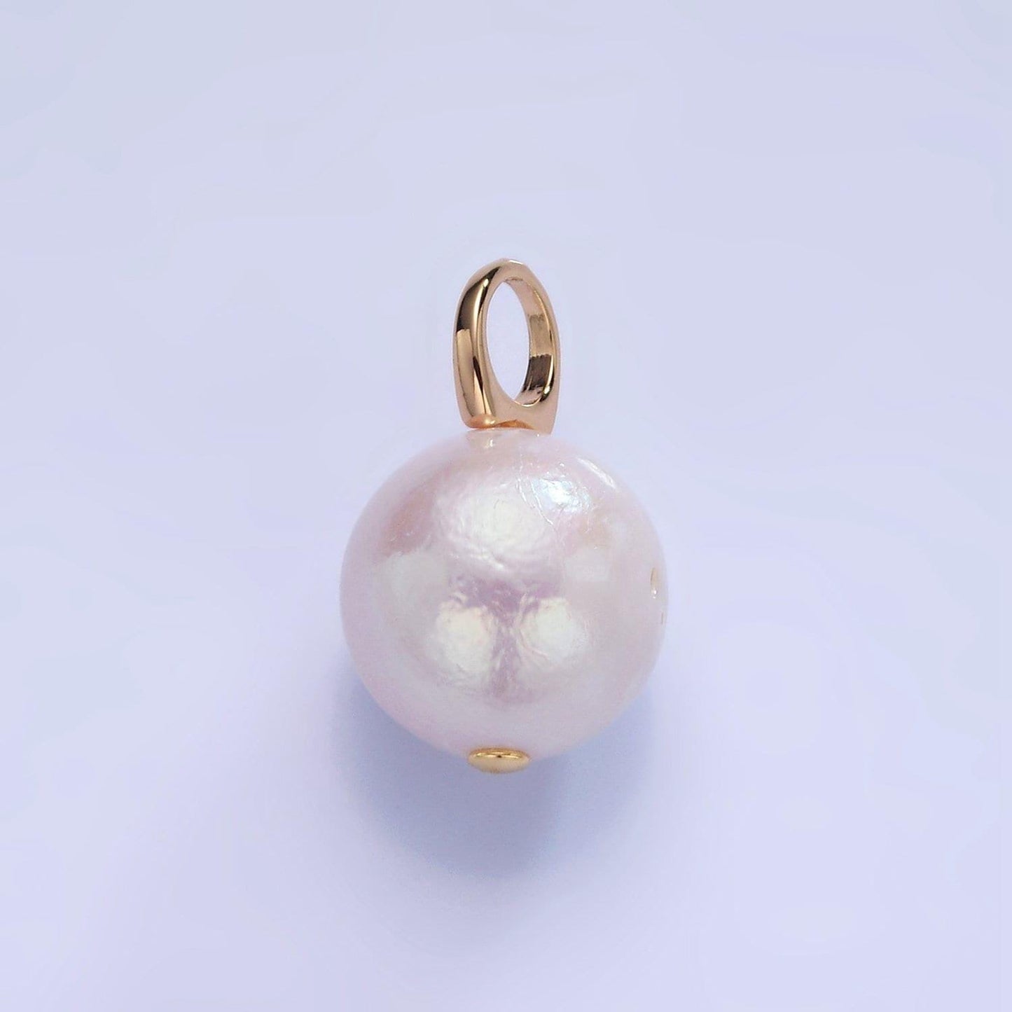 Gold filled natural pearl charms drop pendant approx 12.5mm natural freshwater pearl for bracelet necklace earring component p-1713