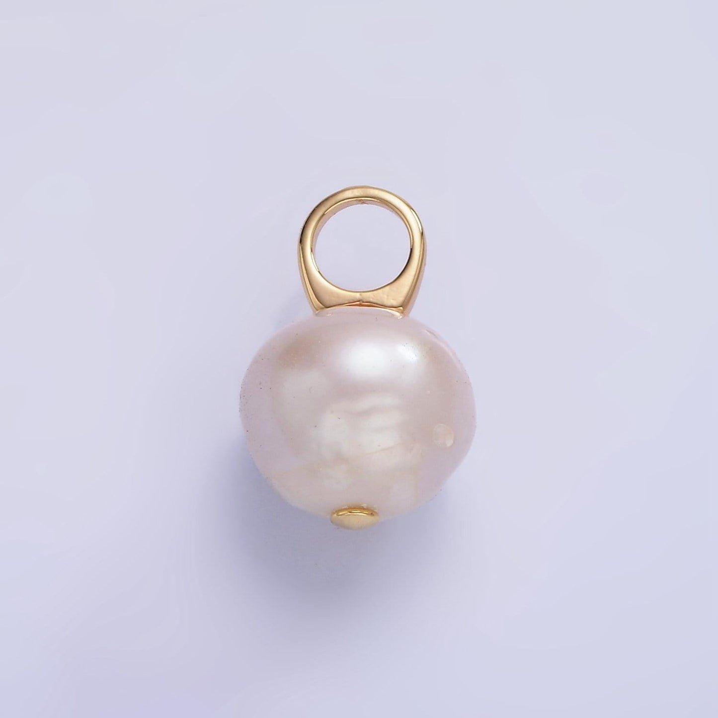 14k gold filled fresh water pearl 17.3mm big bail | p-1688