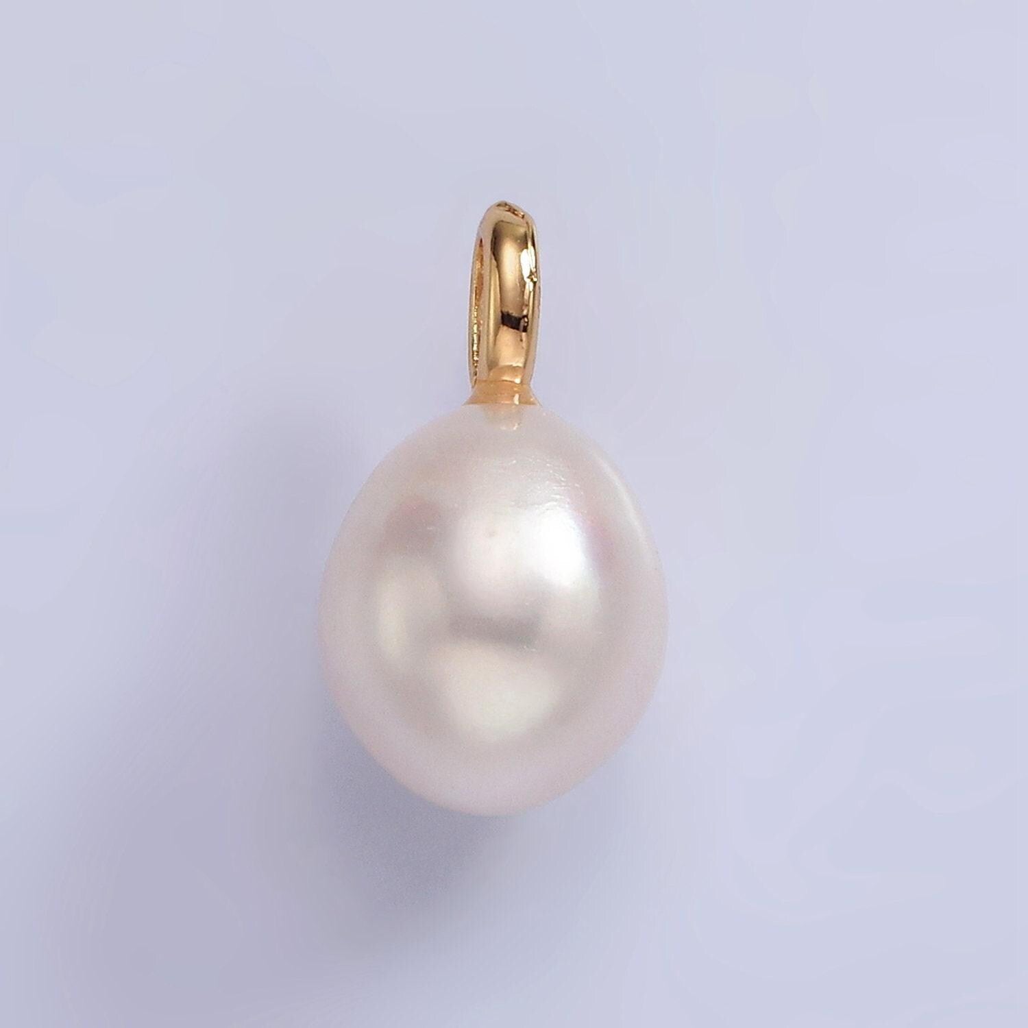Big hole 14k gold filled 15mm shell pearl button drop for wedding minimalist jewelry for necklace earring component | p1658