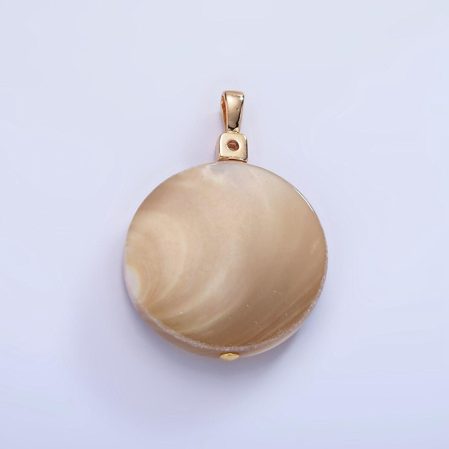 24mm beautiful mauve champagne white brown round coin pearl charm genuine freshwater shell mermaid pearls pendant cz bail for charm p-1576