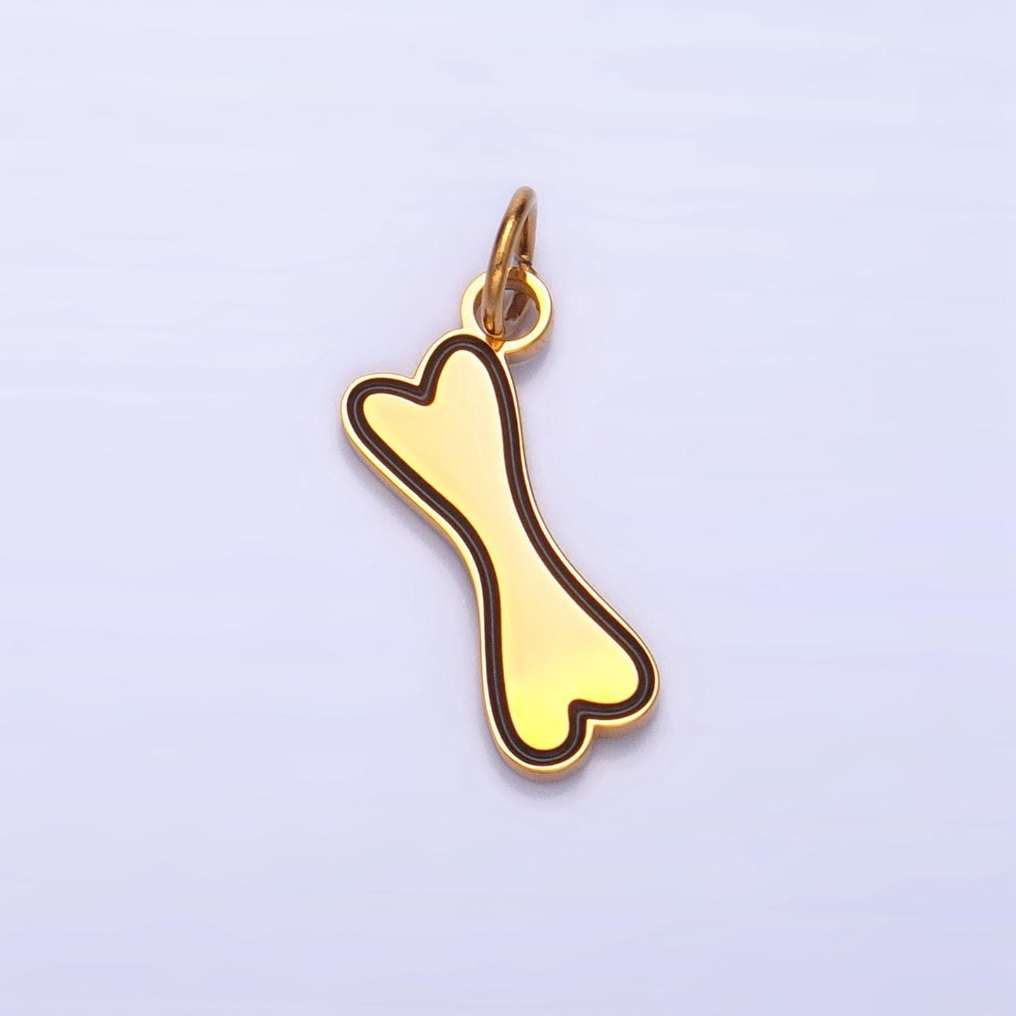 Dainty stainless steel dog bone charm cute pets pendant kawaii charm bracelet necklace for diy jewelry making supply kids jewelry p1315