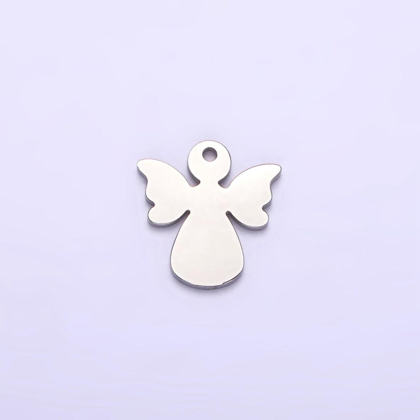 Mini stainless steel guardian angel charm necklace christmas inspired angel pendant for necklace bracelet earring component p-1247