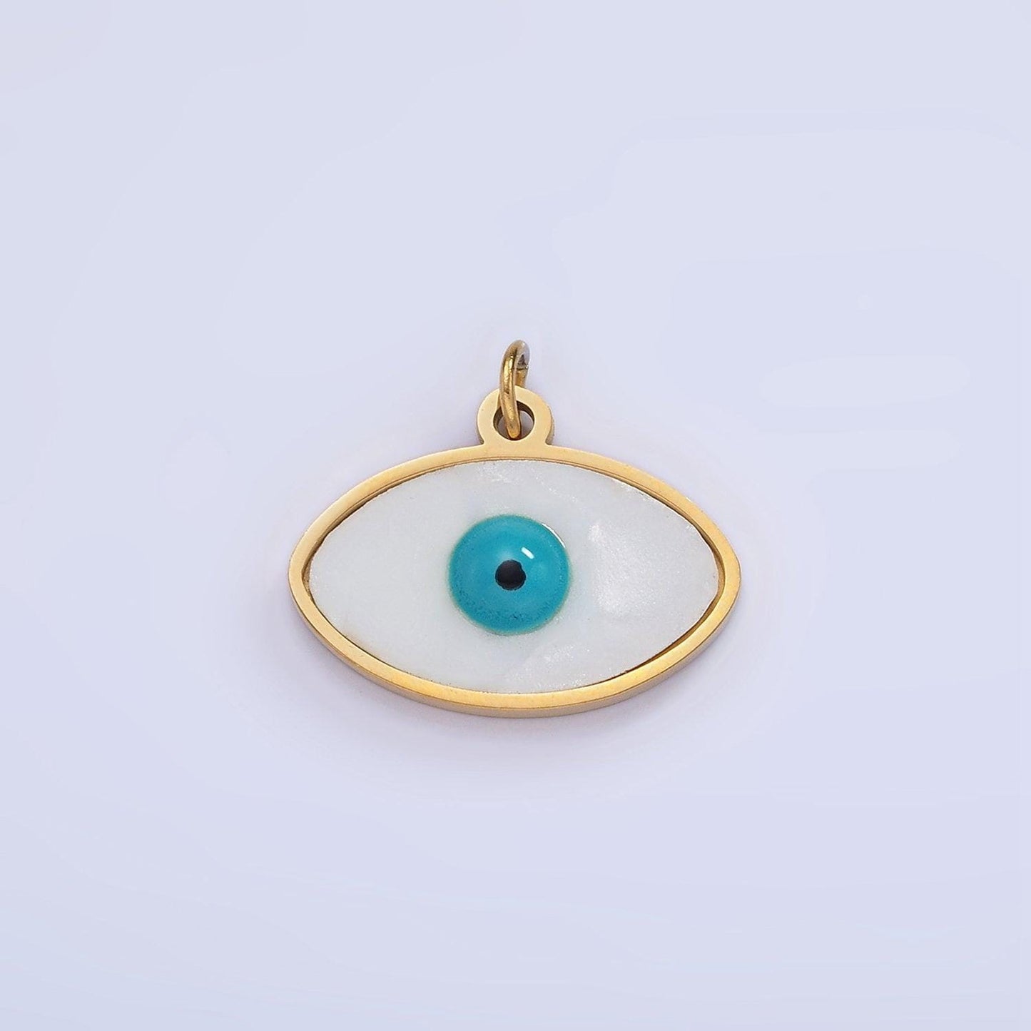 Gold stainless steel evil eye charm eye pendant turkish evil eye gold amulet charm protection and blessing p-980