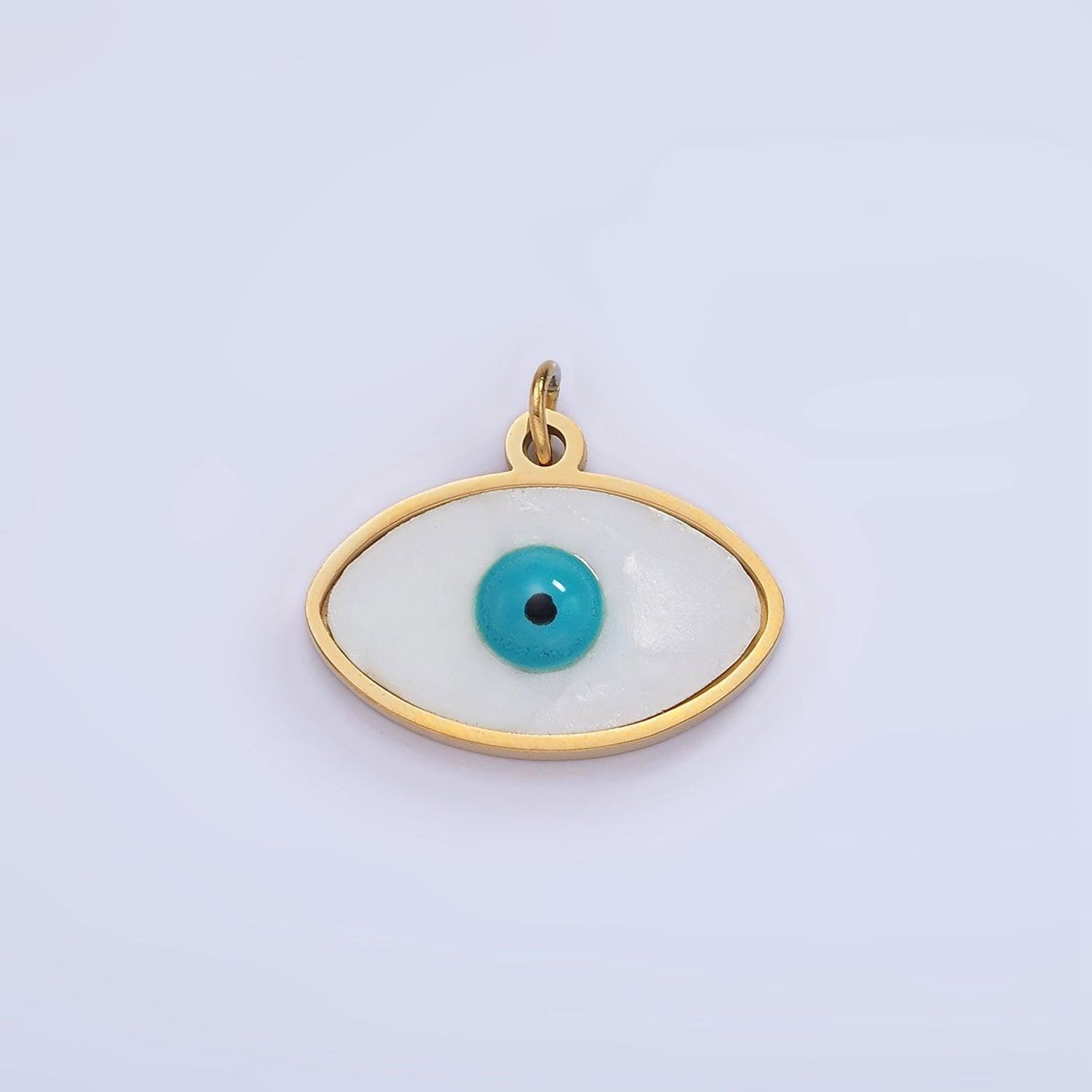 Gold stainless steel evil eye charm eye pendant turkish evil eye gold amulet charm protection and blessing p-980