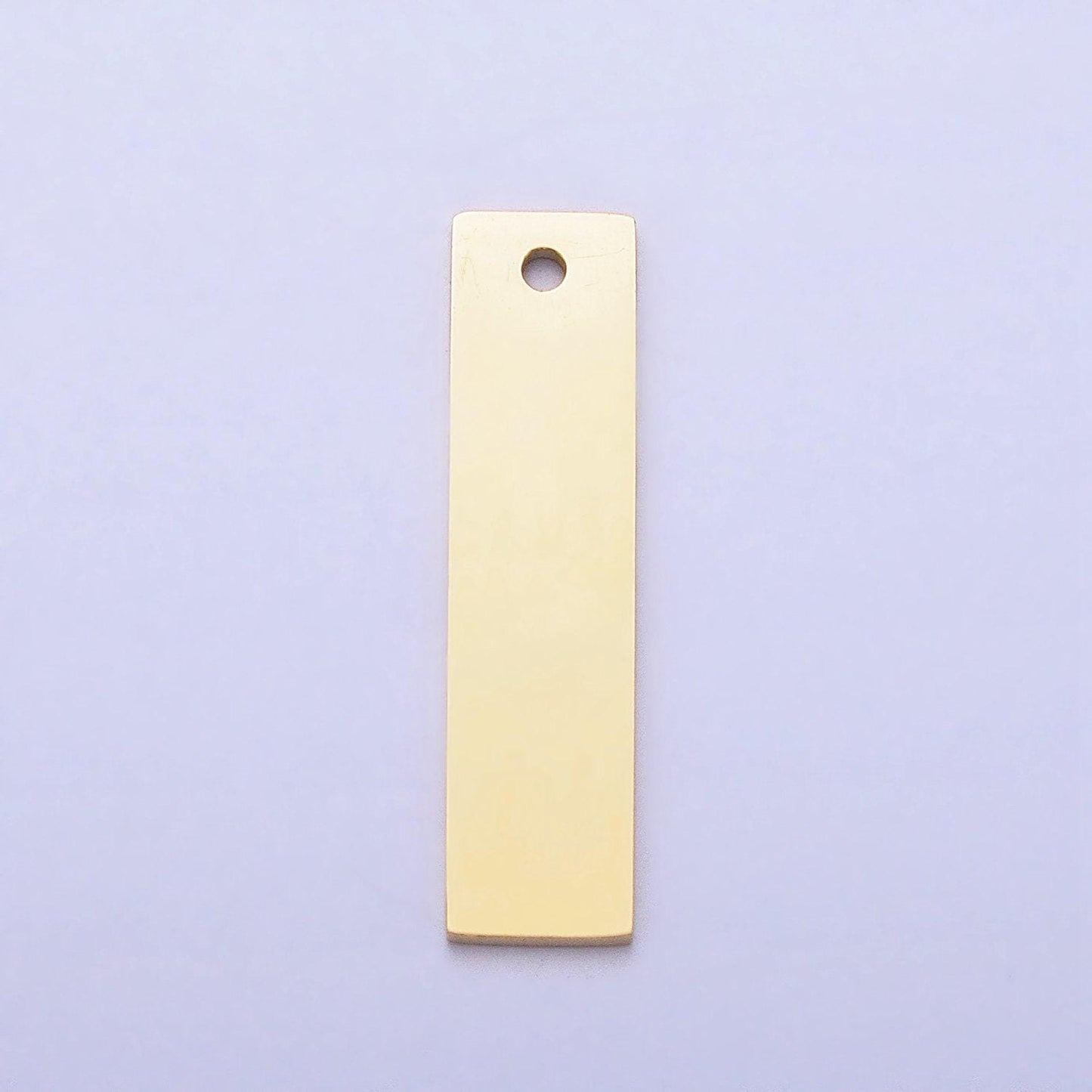 Dainty stainless steel bar charm necklace - stainless steel stamping bar - stainless steel bar blank stainless bar findings p-910