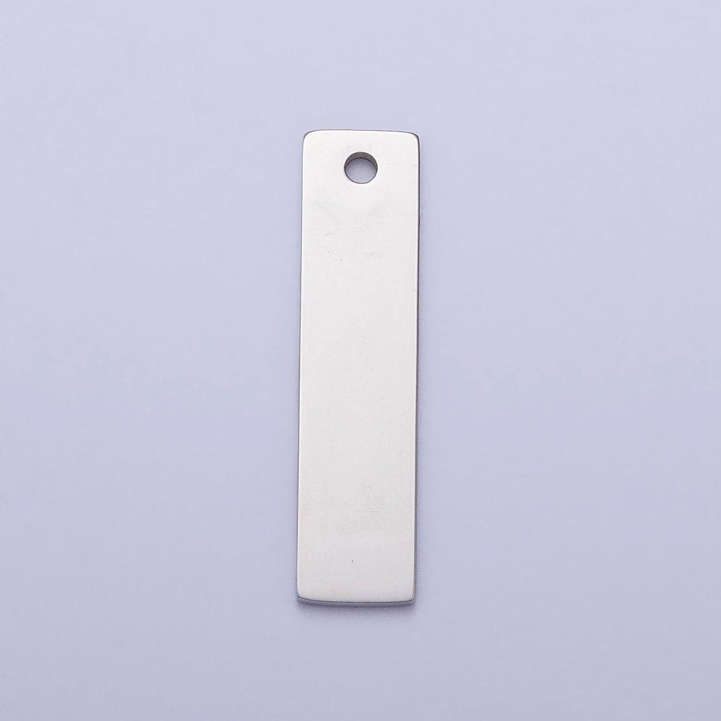 Dainty stainless steel bar charm necklace - stainless steel stamping bar - stainless steel bar blank stainless bar findings p-910