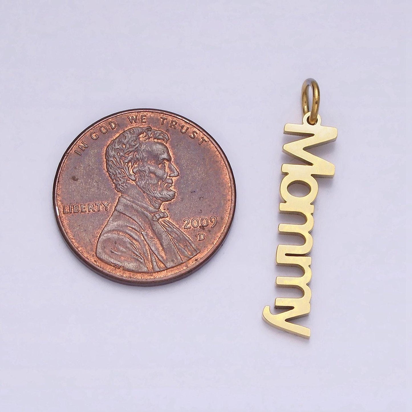 Dainty gold mommy charm for bracelet necklace earring component stainless steel diy jewelry making supply word charm minimalist jewelry p880