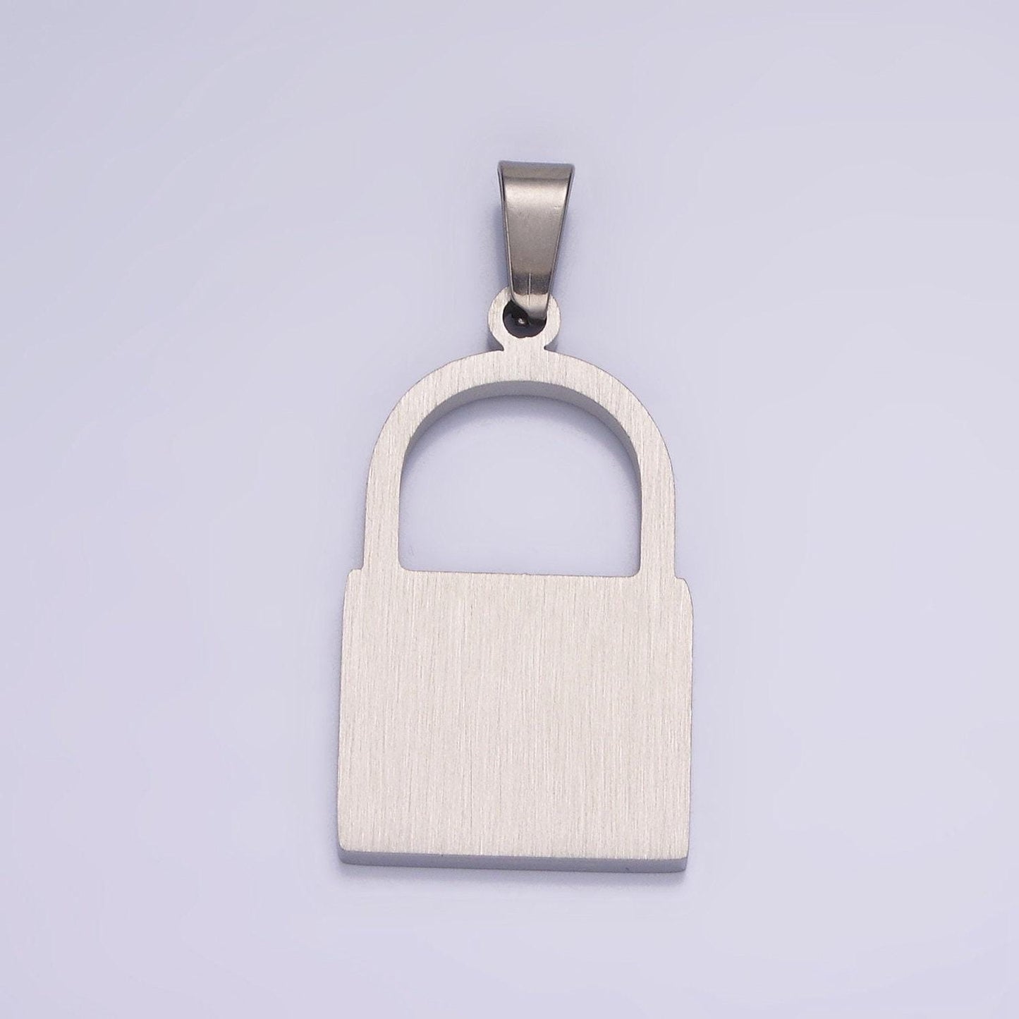 Stainless steel 30mm padlock minimalist pendant in gold & silver | p846