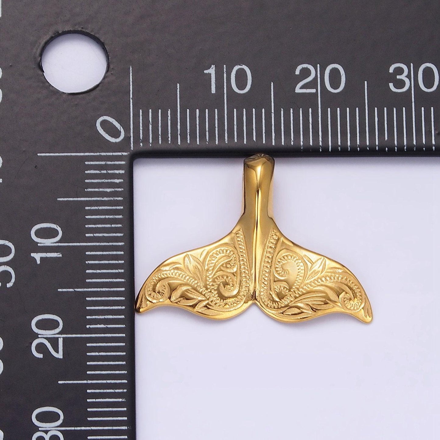Mermaid tail charm stainless steel whale tail charm, mermaid charm, dolphin tail ocean under the sea jewelry p790