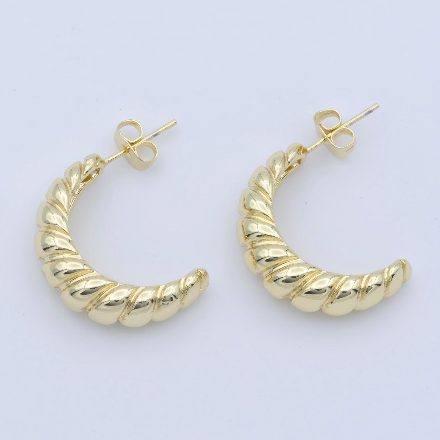 Dainty 14k gold filled croissant hoop earring gold hoop earring gift hoops hypoallergenic earring for everyday wear