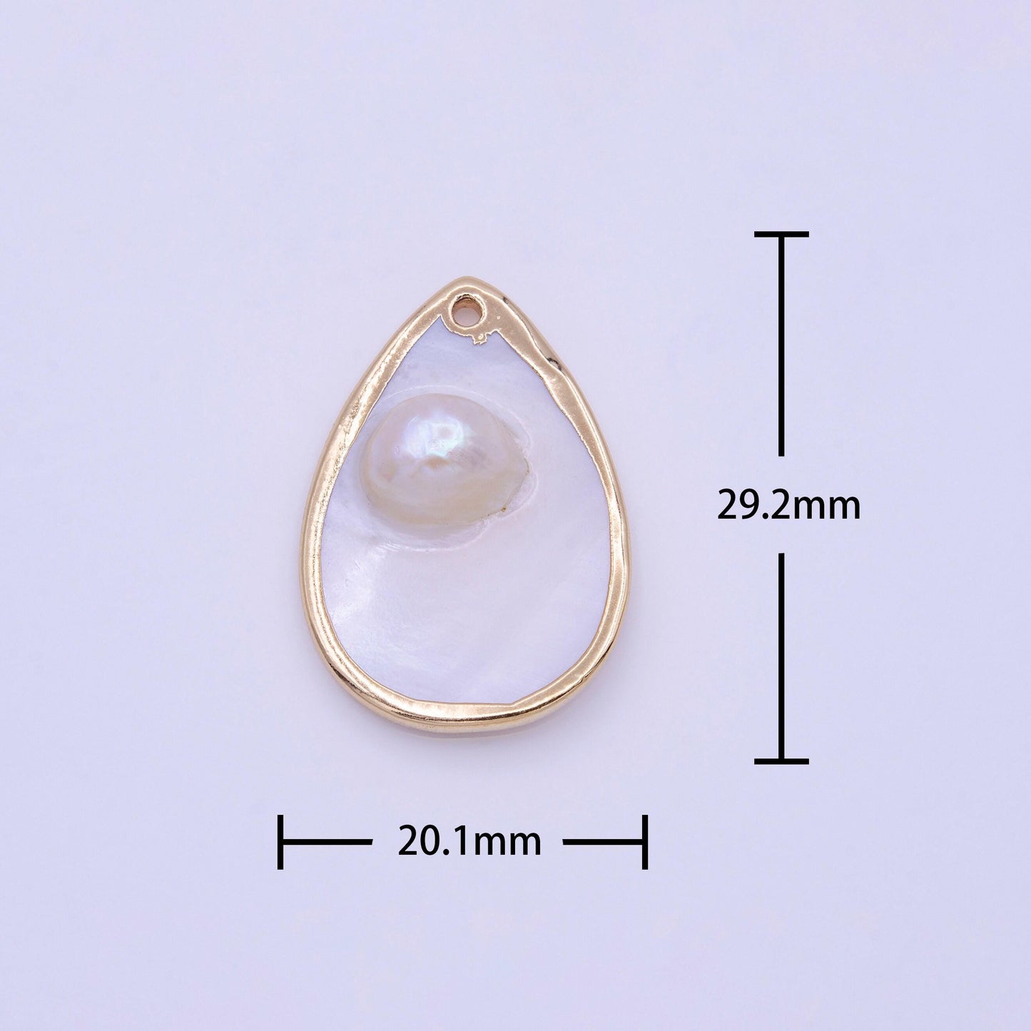 1pc wholesale natural mother of pearl charm abstract tear drop shape aprox 29.2 x 20 mm, gold / silver plated charm p1839